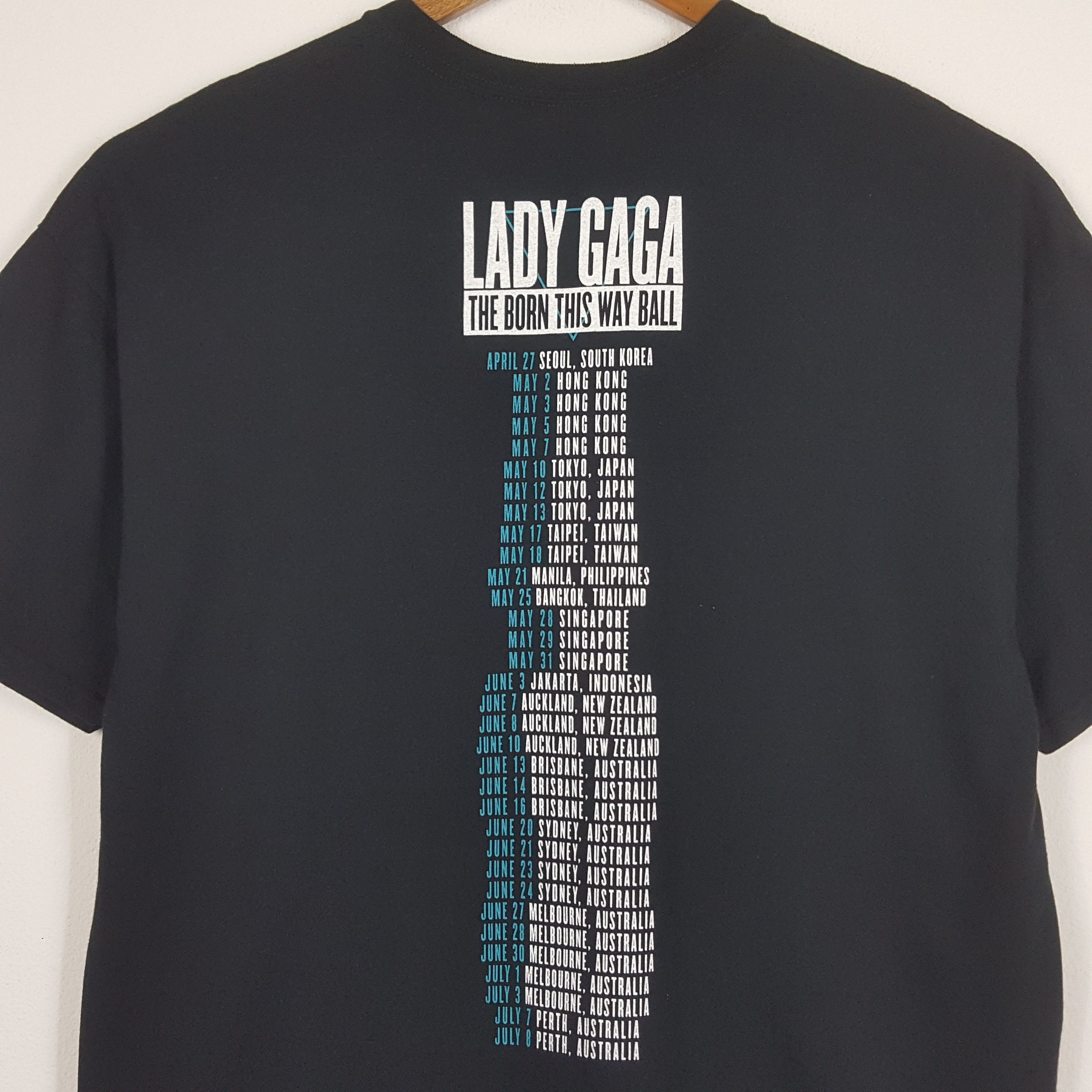 Band Tees × Vintage Vintage Lady Gaga American Singer Tour t-shirt Size US XL / EU 56 / 4 - 4 Thumbnail