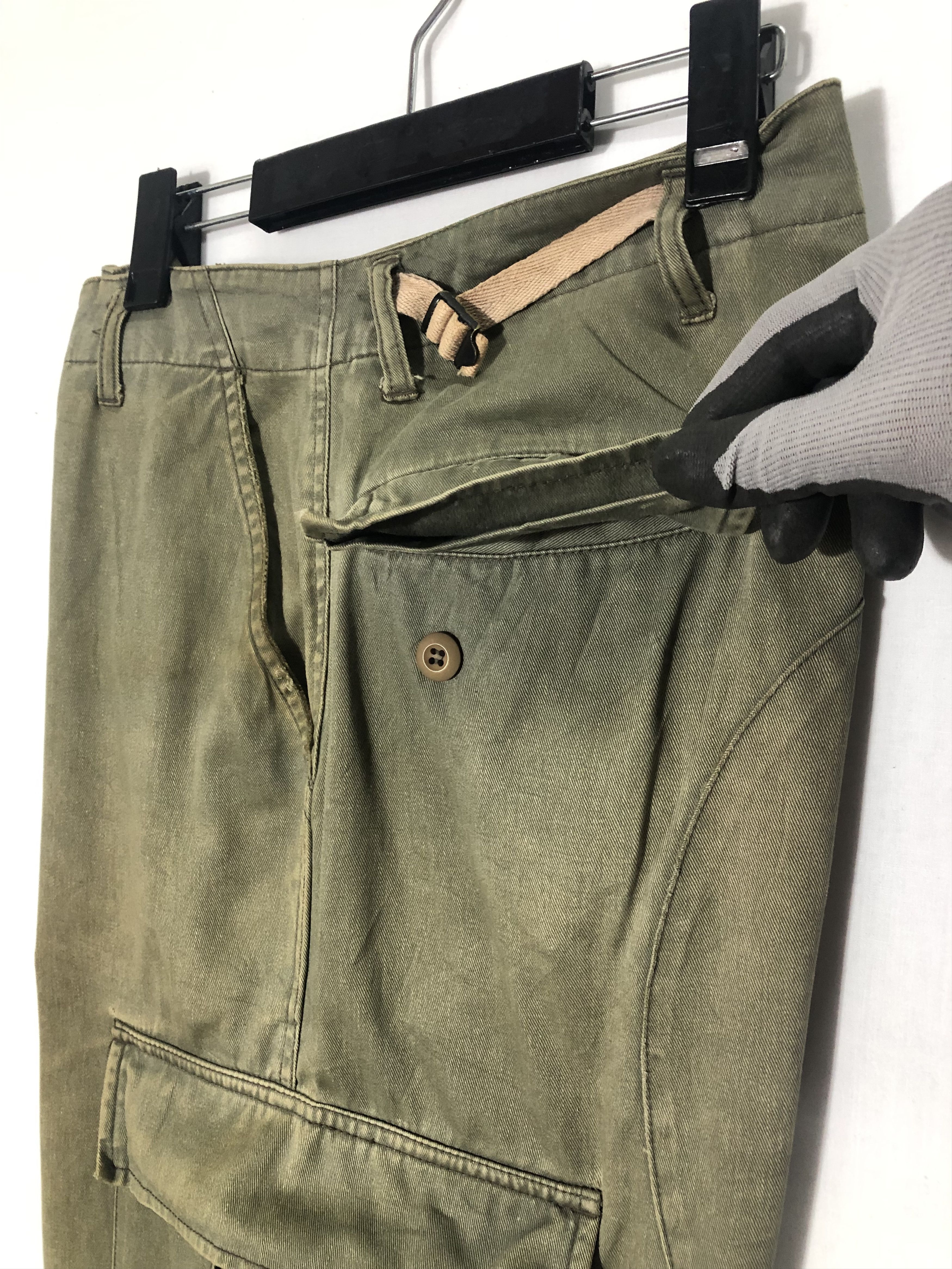 Japanese Brand MILITARY FADED GREEN BAGGY CARGO PANTS Size US 30 / EU 46 - 14 Thumbnail