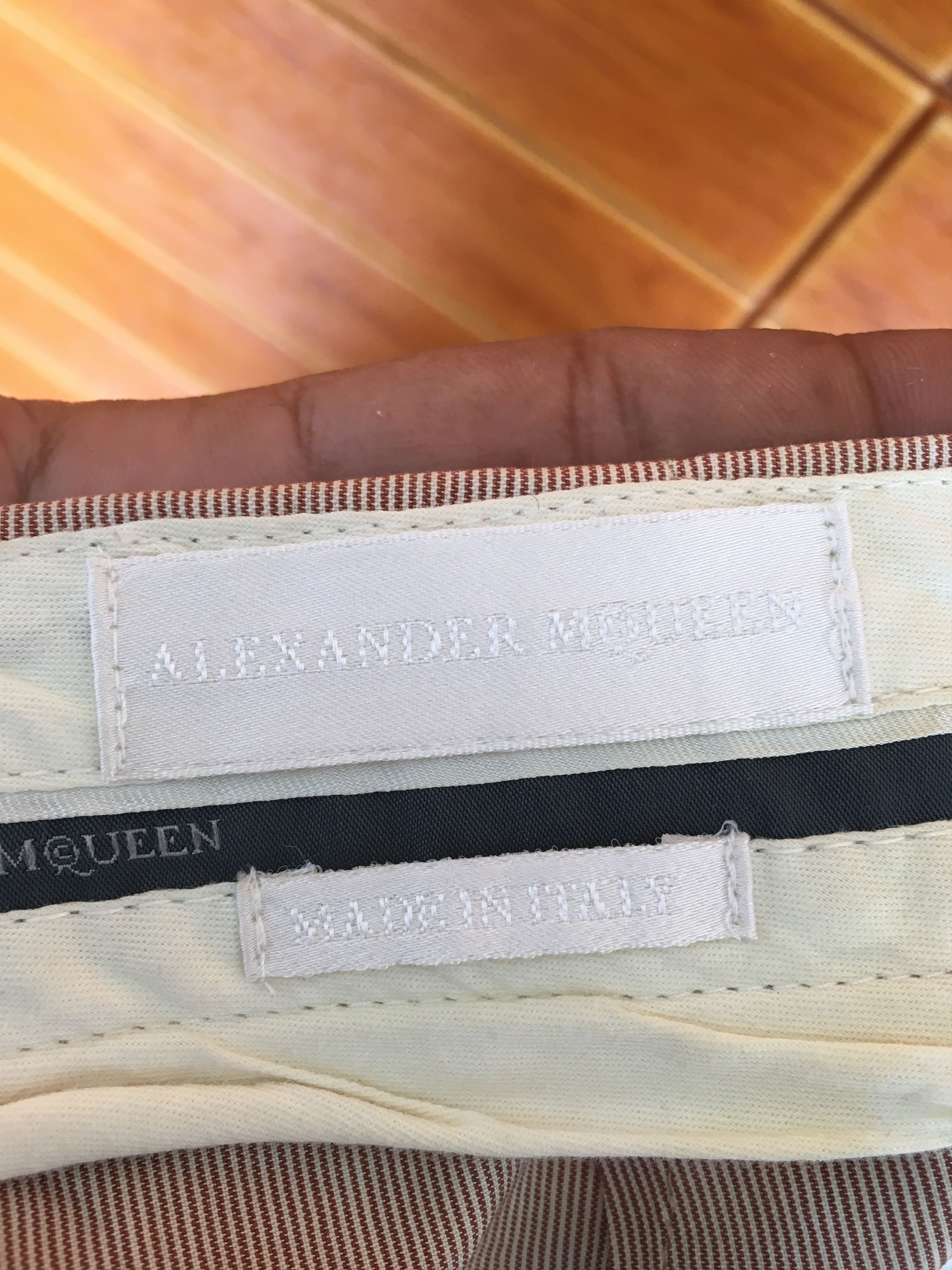 Alexander McQueen Vintage ALEXANDER MQUEEN Pin Striped Pants Size US 30 / EU 46 - 13 Thumbnail