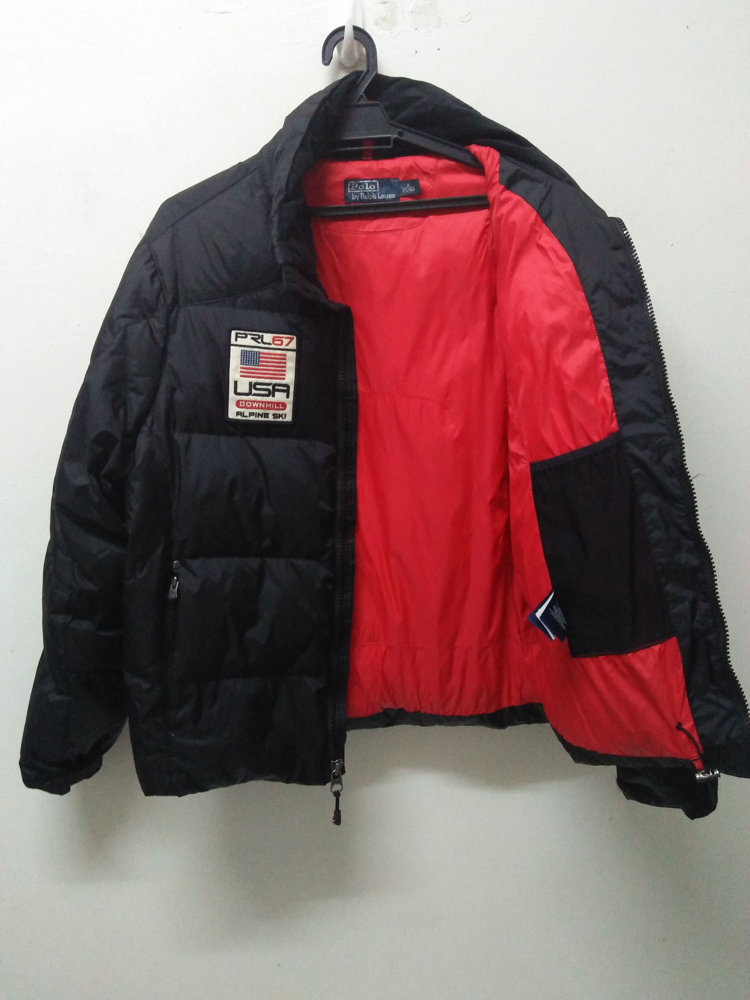 Vintage Ralph Lauren RL67 USA Downhill Alpine Ski shops Puffer Down Coat Size Large