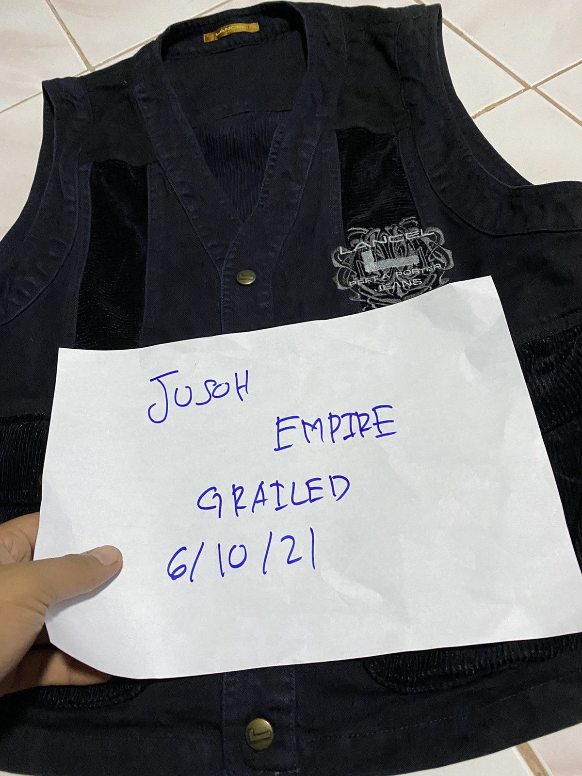 Lancel 🔥DHL SHIPPPING🔥LANCEL PRET A PORTER JEANS VEST MADE IN JAPAN Size US M / EU 48-50 / 2 - 8 Thumbnail