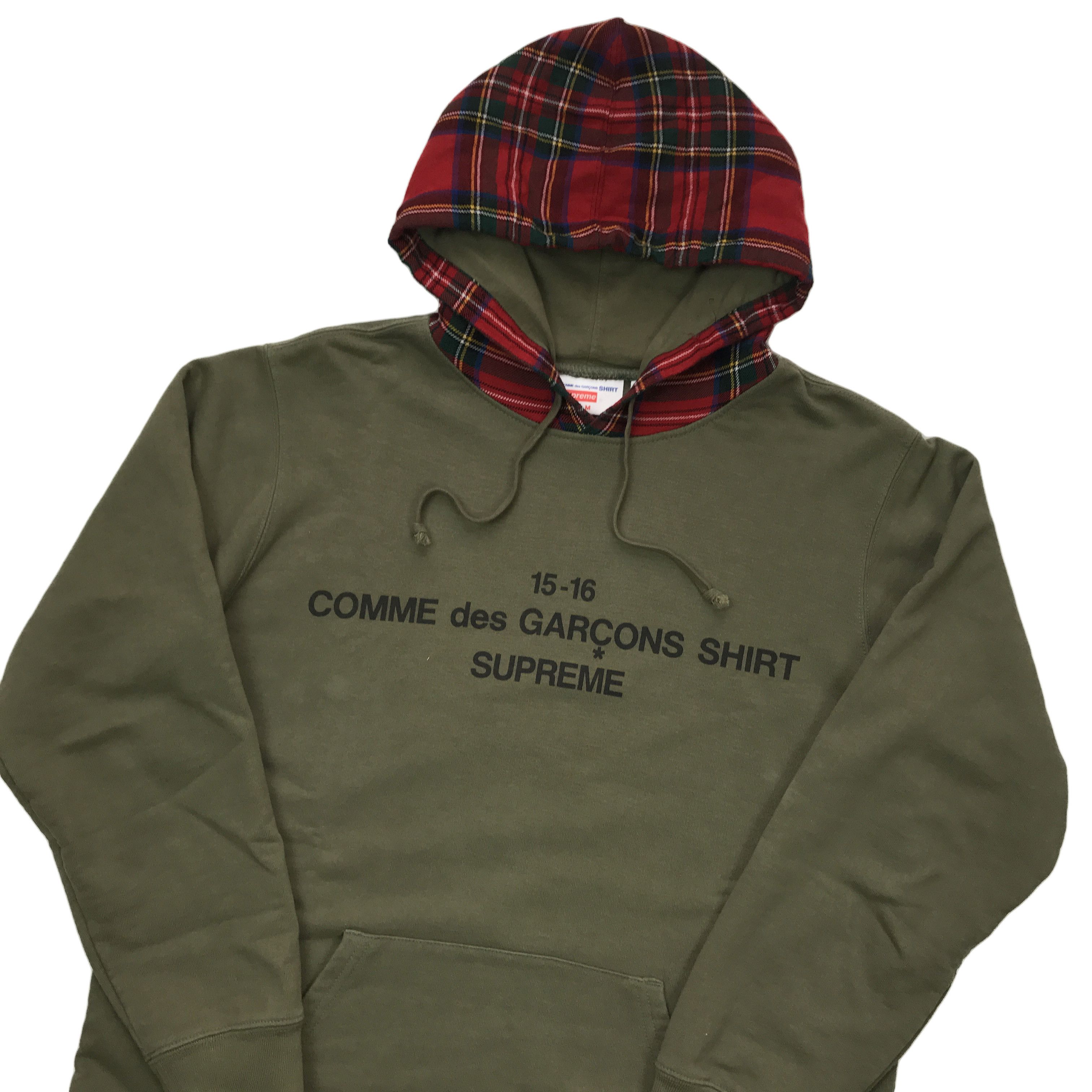 Supreme Comme des Garcons Hooded Sweatshirt Olive