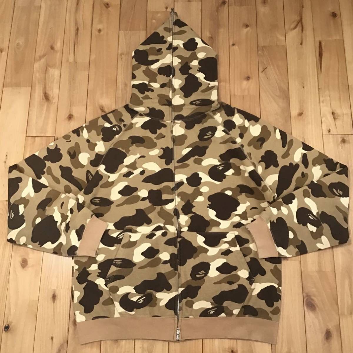 Bape BAPE Beige camo separate full zip hoodie Size US L / EU 52-54 / 3 - 1 Thumbnail