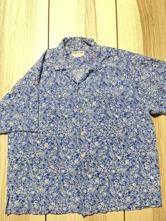 Vintage Cooke Street Aloha Shirt Honolulu Made In USA Blue XL 海外