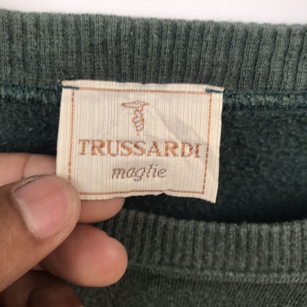 Trussardi Vintage Trussardi Sweatshirt Spell Out Embroidered Logo Size US L / EU 52-54 / 3 - 2 Thumbnail