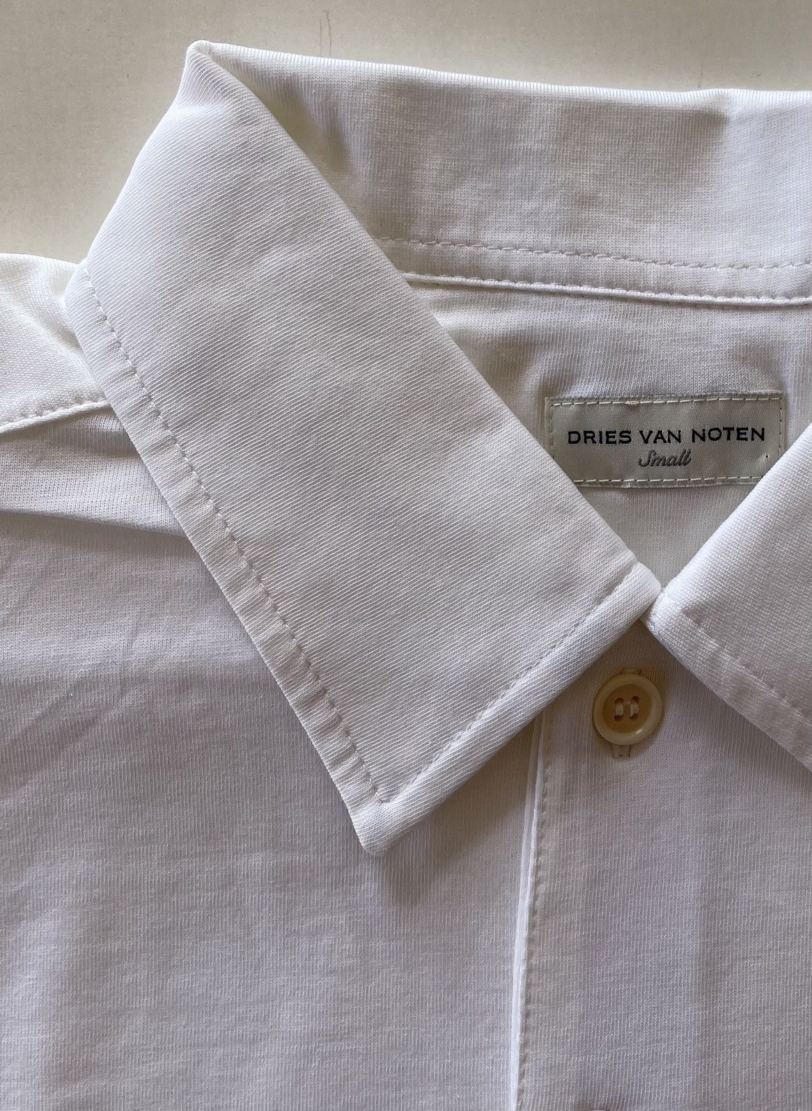Dries Van Noten Dries Van Noten white cotton jersey polo Size US S / EU 44-46 / 1 - 4 Thumbnail