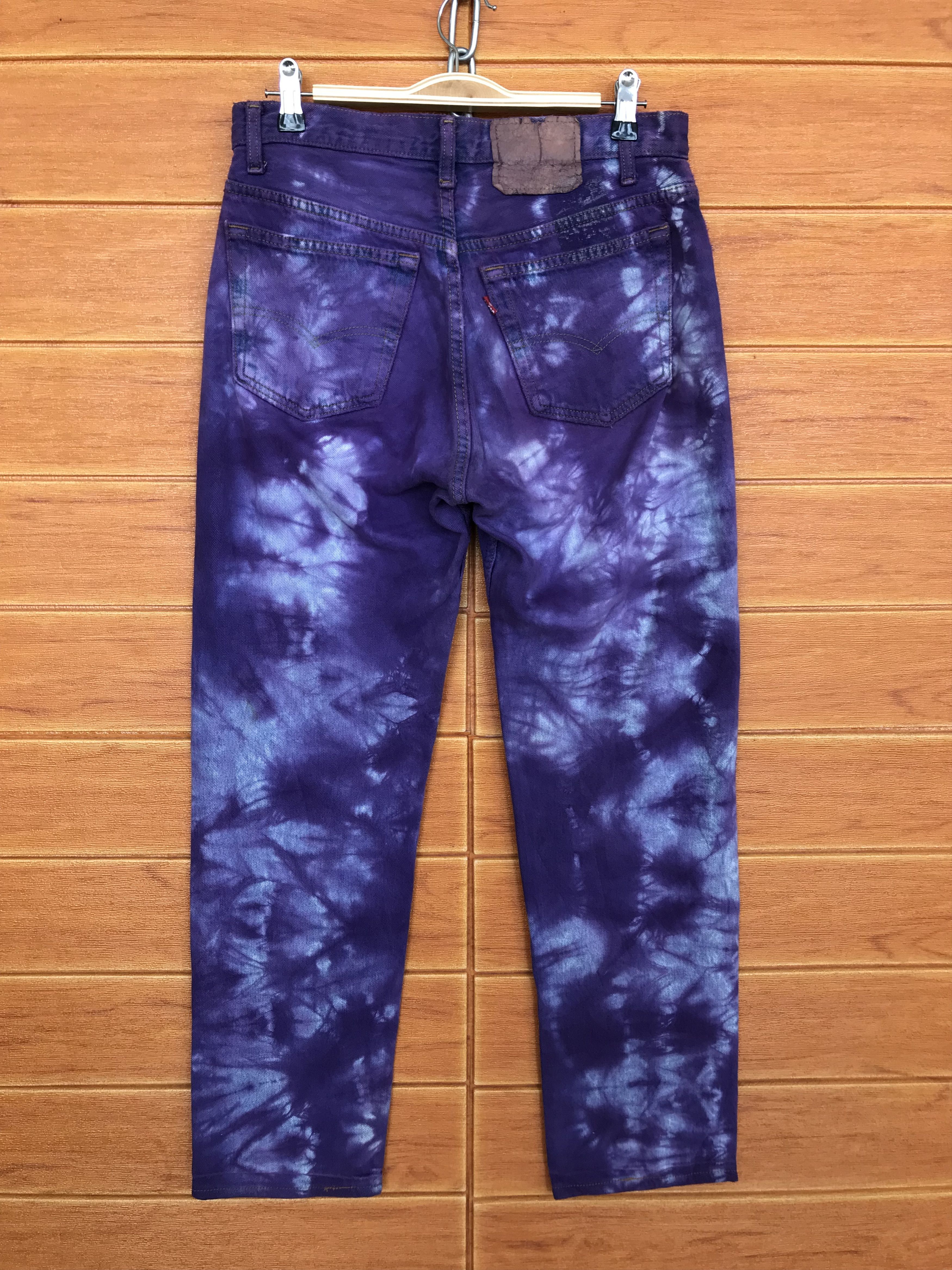 Levi's Vintage 80s Levis 501 Made In Usa Tie Dye Denim Jeans Size US 30 / EU 46 - 10 Thumbnail