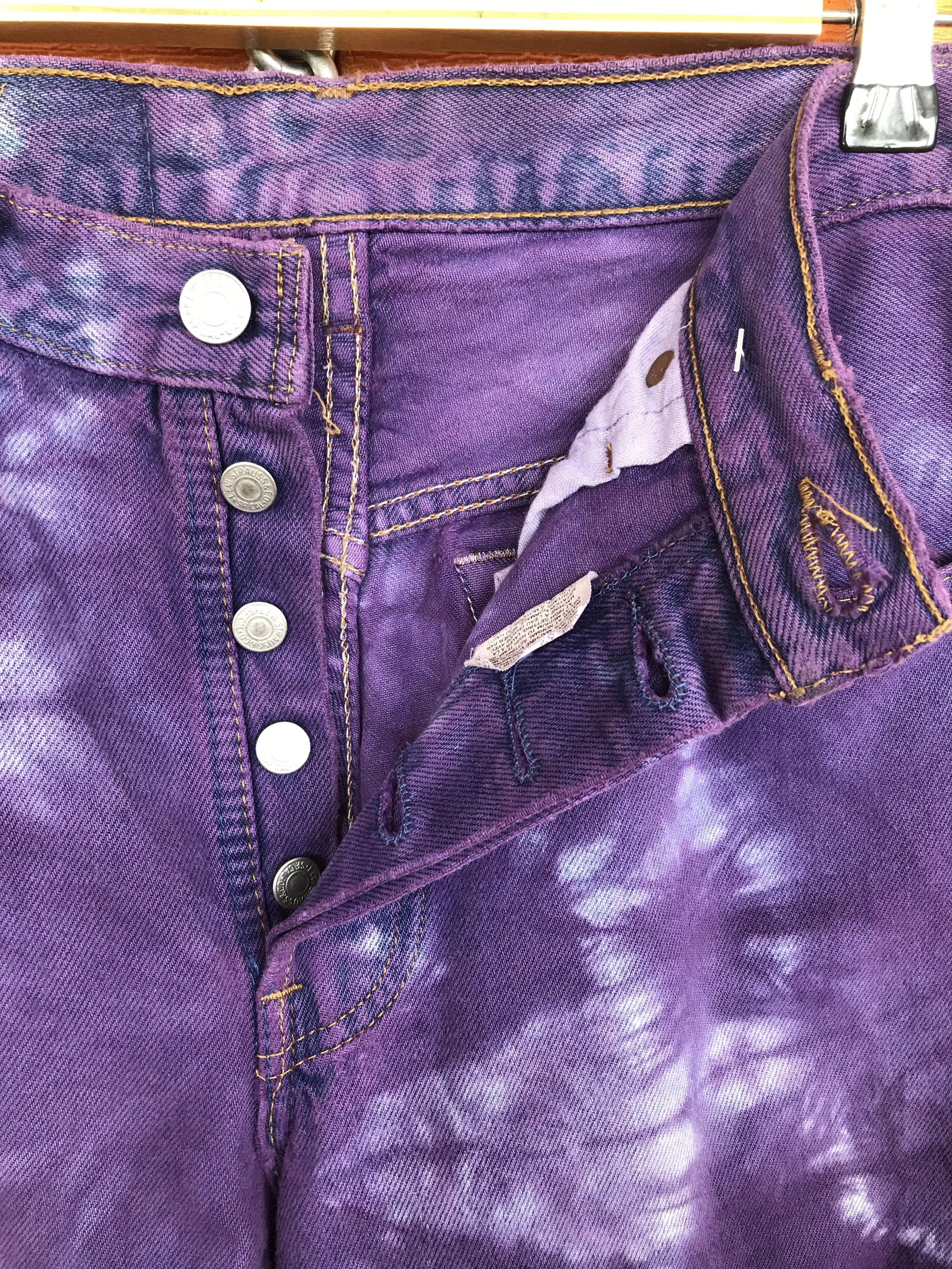 Levi's Vintage 80s Levis 501 Made In Usa Tie Dye Denim Jeans Size US 30 / EU 46 - 18 Thumbnail