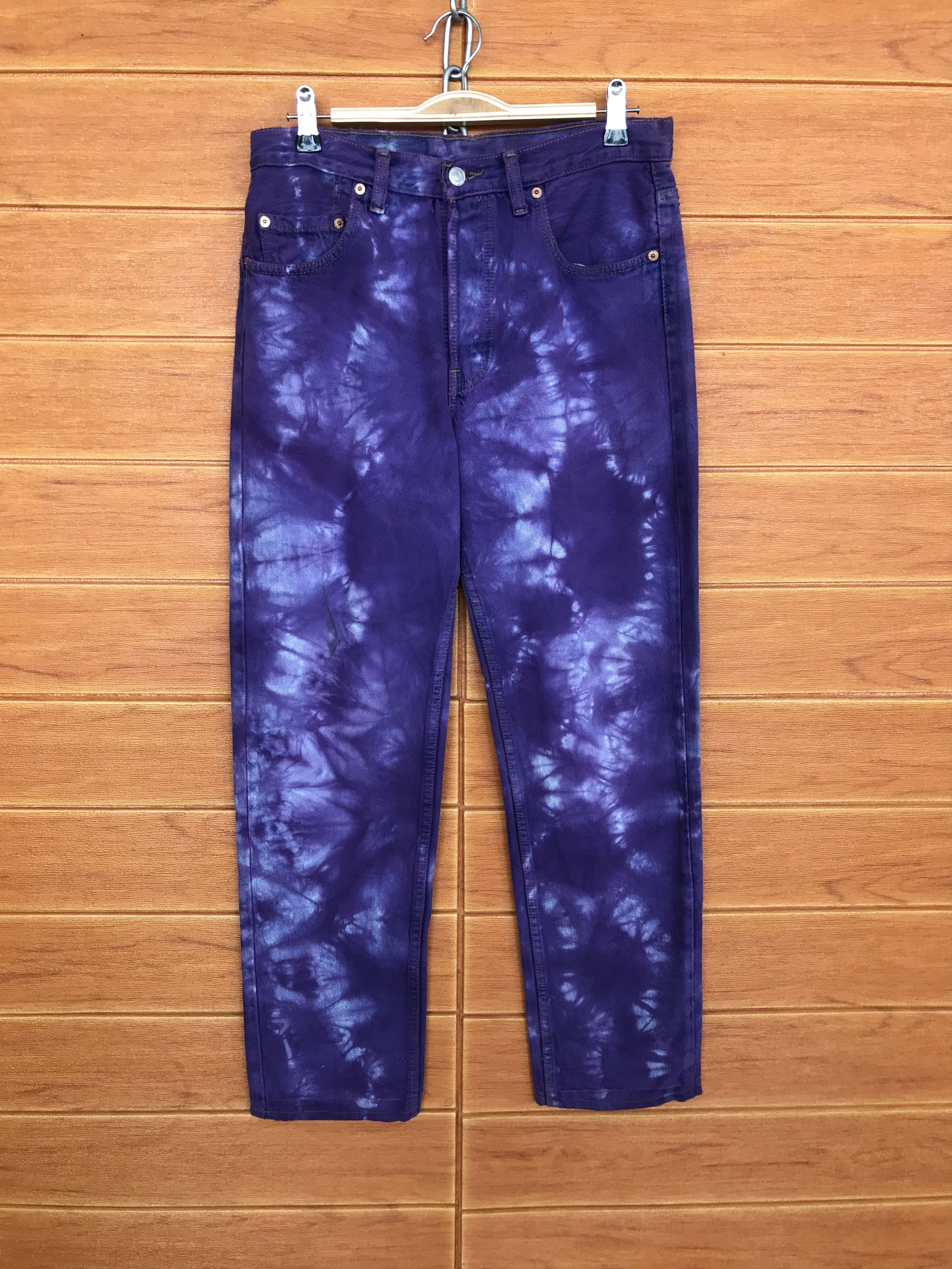 Levi's Vintage 80s Levis 501 Made In Usa Tie Dye Denim Jeans Size US 30 / EU 46 - 1 Thumbnail