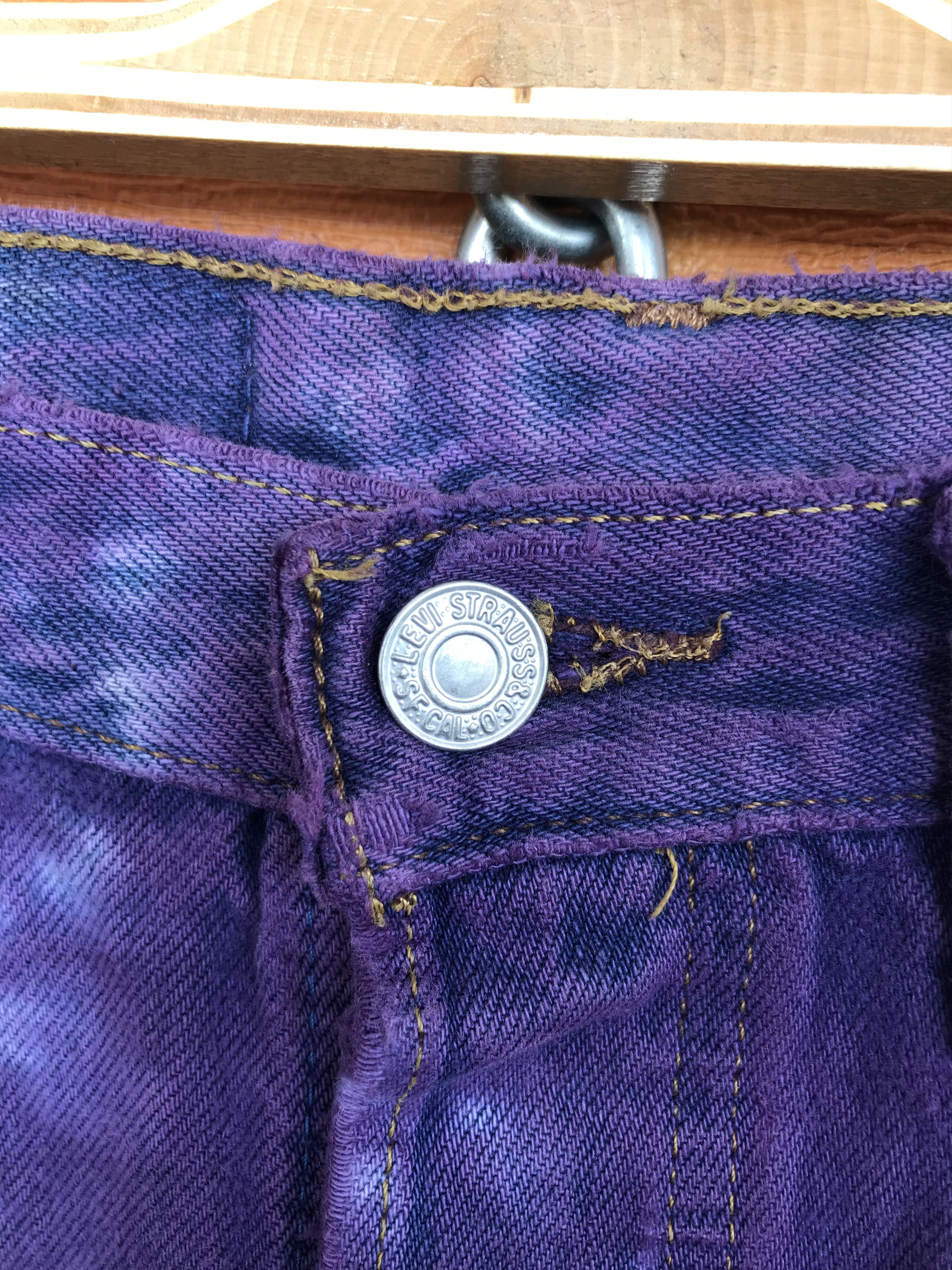 Levi's Vintage 80s Levis 501 Made In Usa Tie Dye Denim Jeans Size US 30 / EU 46 - 17 Thumbnail