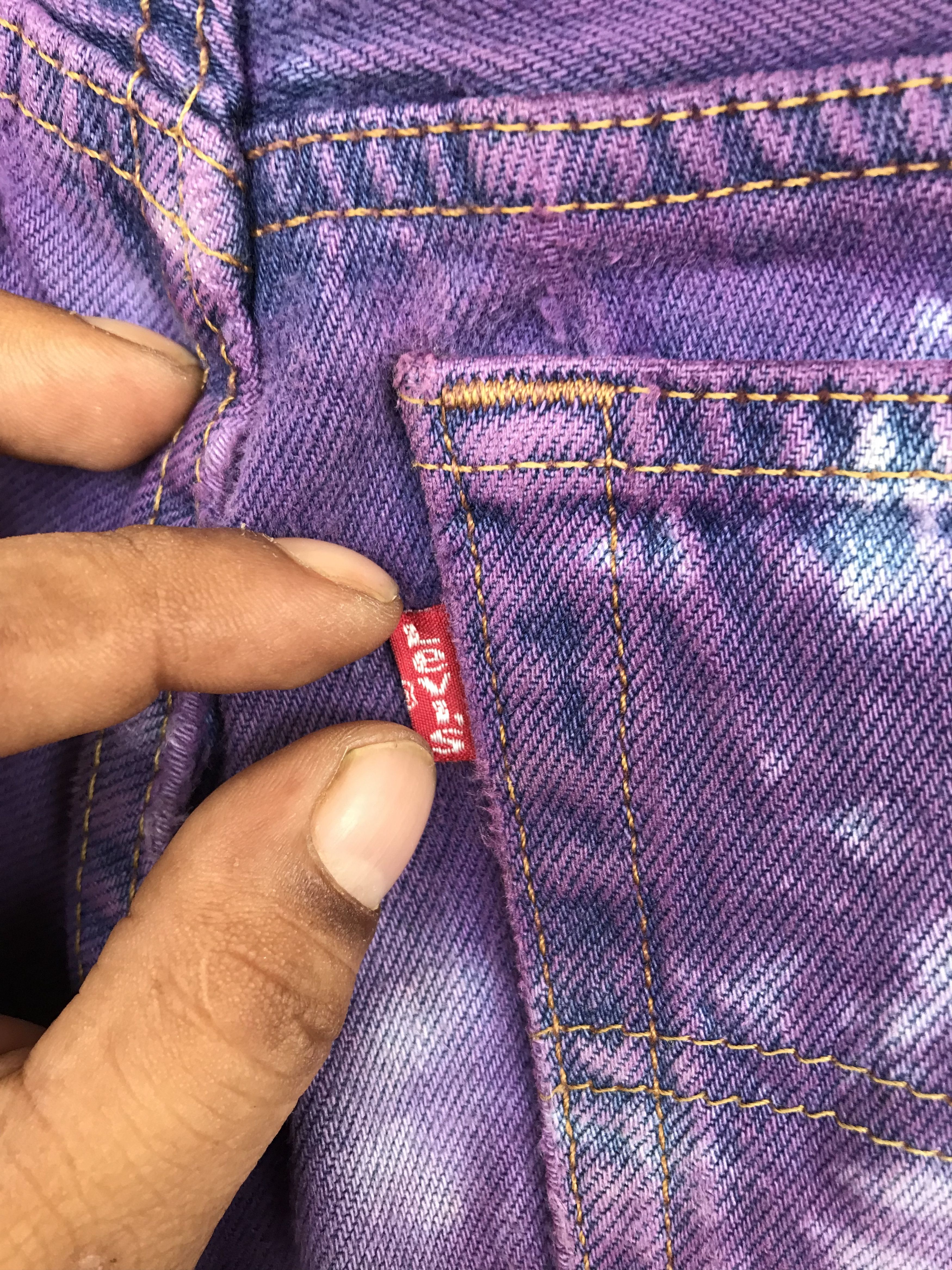 Levi's Vintage 80s Levis 501 Made In Usa Tie Dye Denim Jeans Size US 30 / EU 46 - 14 Thumbnail