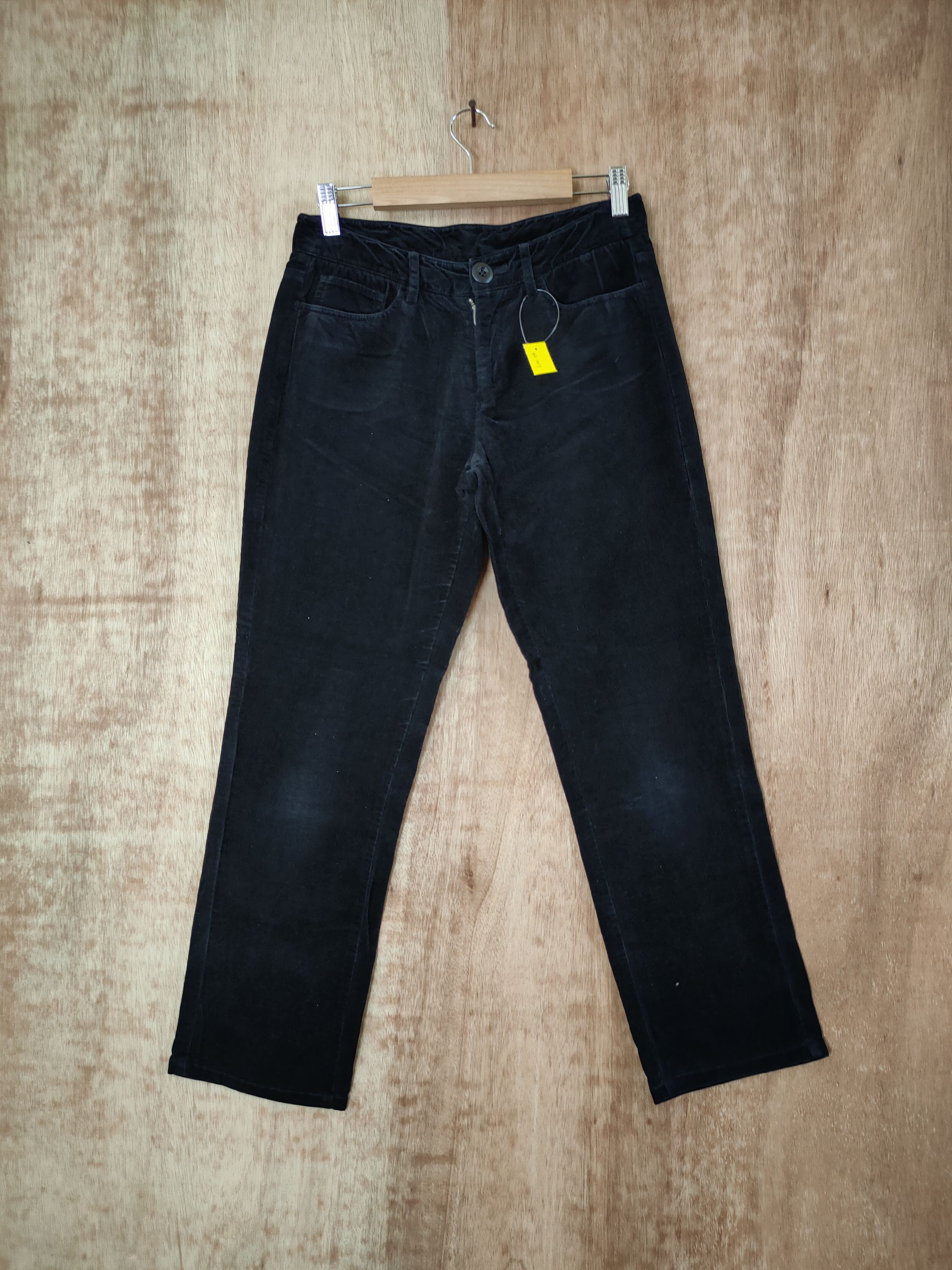 Uniqlo DL Uniqlo corduroy vintage black casual pants #46-307 Size US 27 - 1 Thumbnail