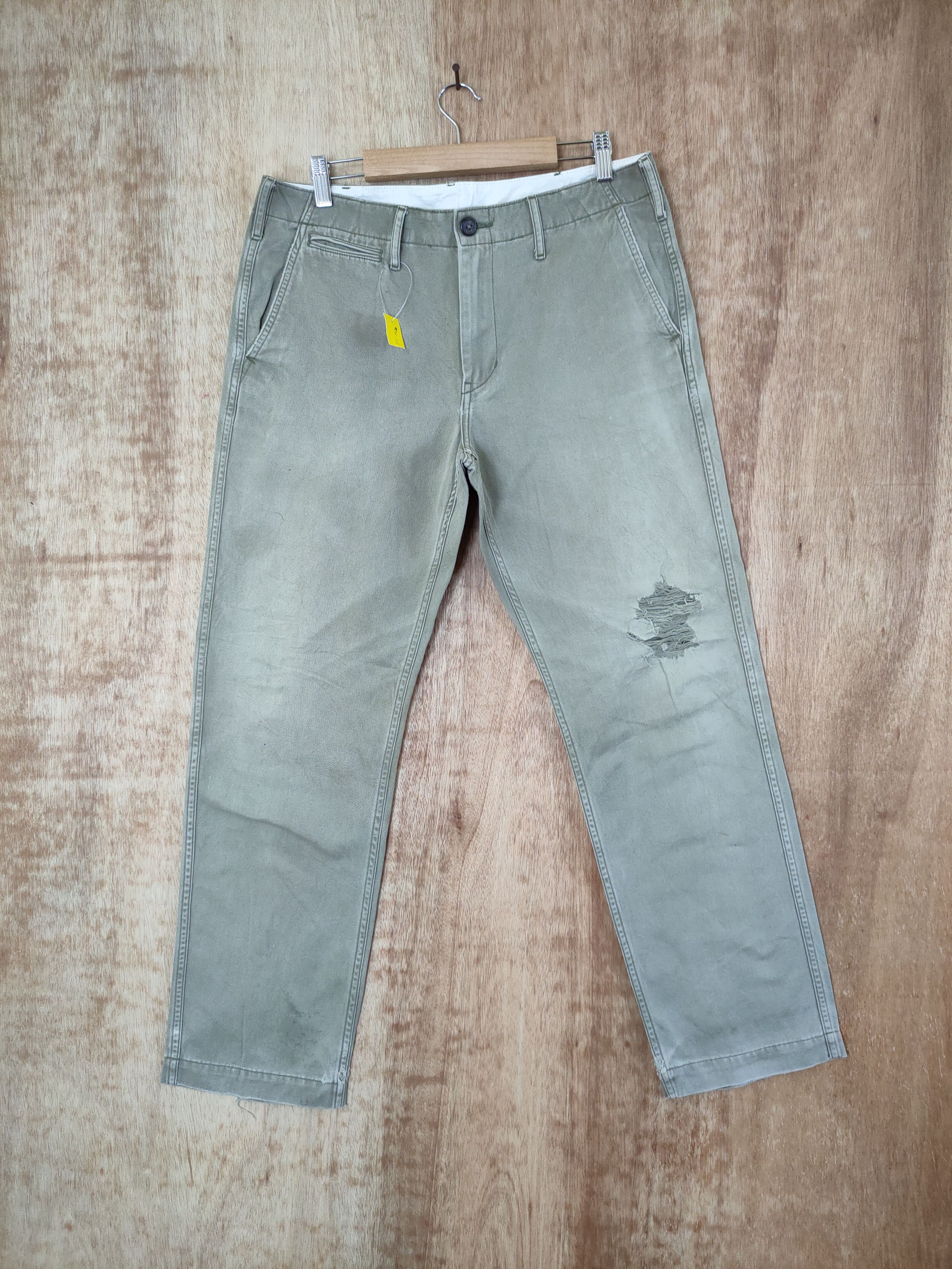 DL GU vintage faded distressed casual cargo pants #46-302