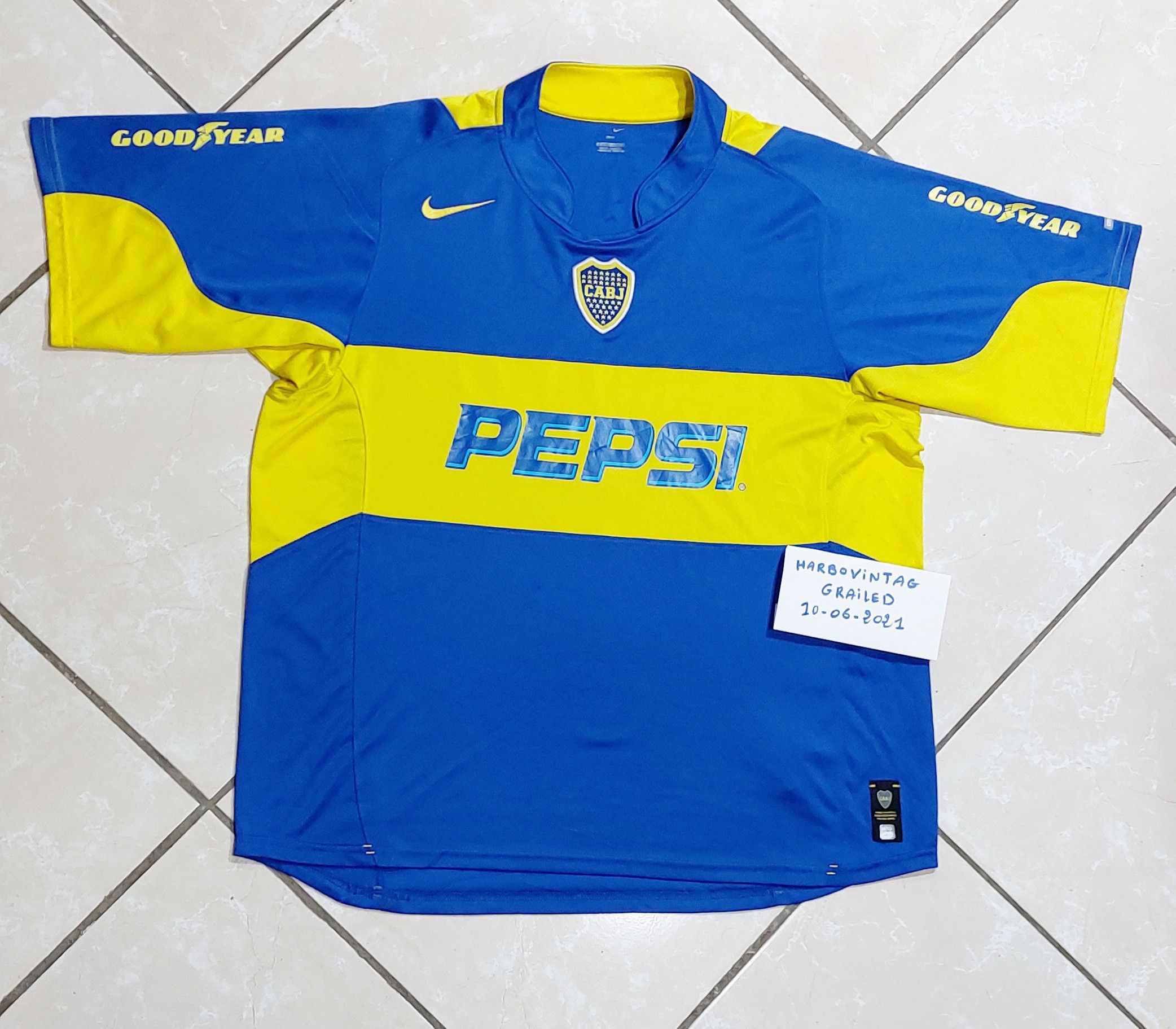 Maillot Nike Boca Juniors 2002 - Bleu - Taille M - Homme - Très Bon état
