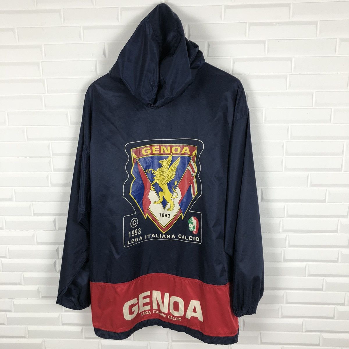 Kappa × Vintage GENOA ITALIAN FOOTBALL LEAGUE WINDBREAKER HOODIE Size US M / EU 48-50 / 2 - 7 Thumbnail