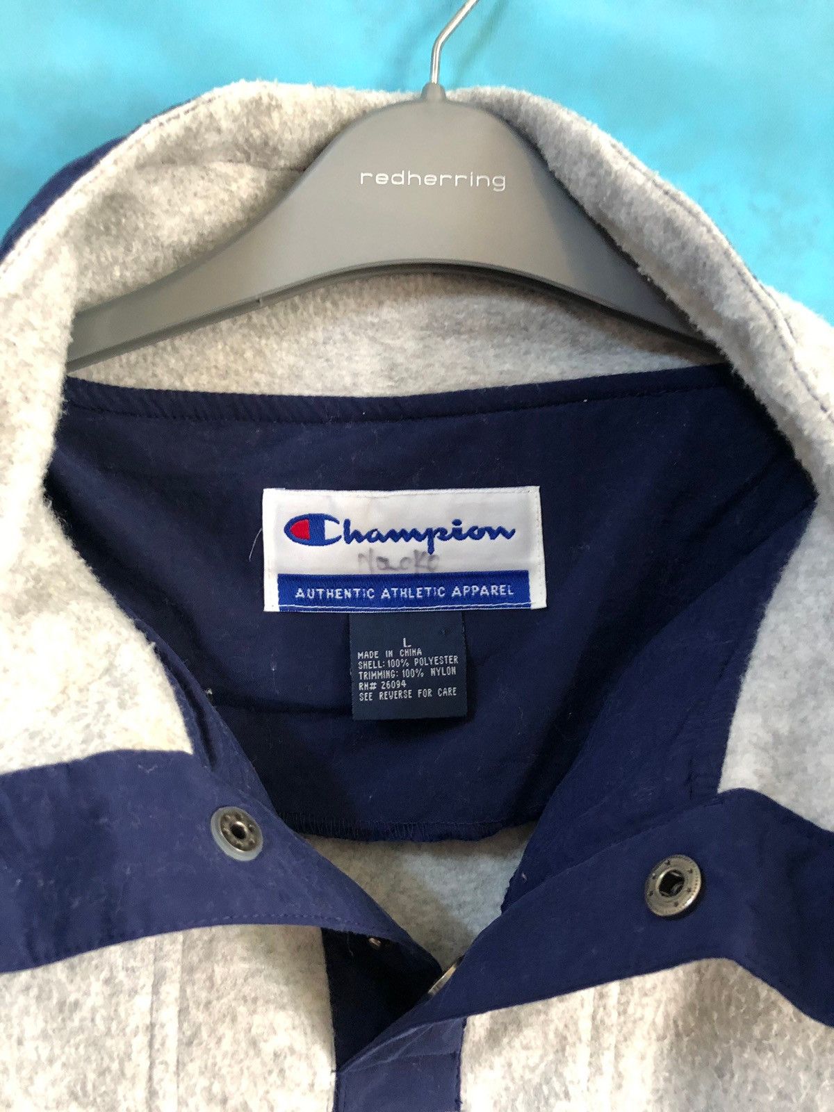 Champion fleece button logo #1088 Size US L / EU 52-54 / 3 - 6 Thumbnail