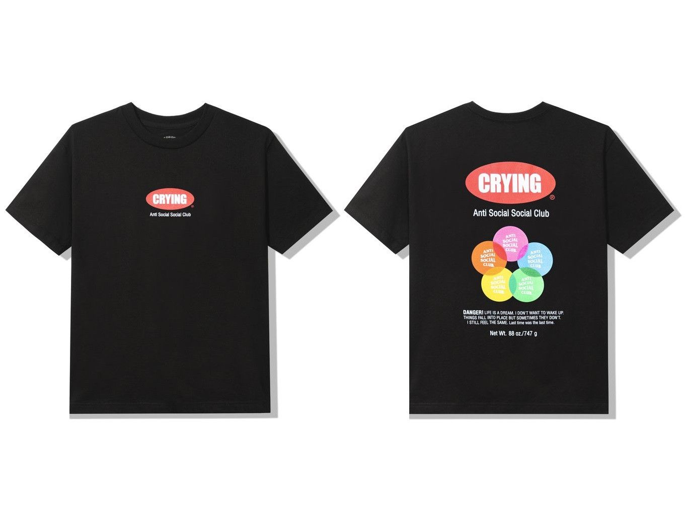 Anti Social Social Club DS ASSC Crying Toy With Me Black Tee BAPE KITH FTP FOG CDG Size US M / EU 48-50 / 2 - 1 Thumbnail