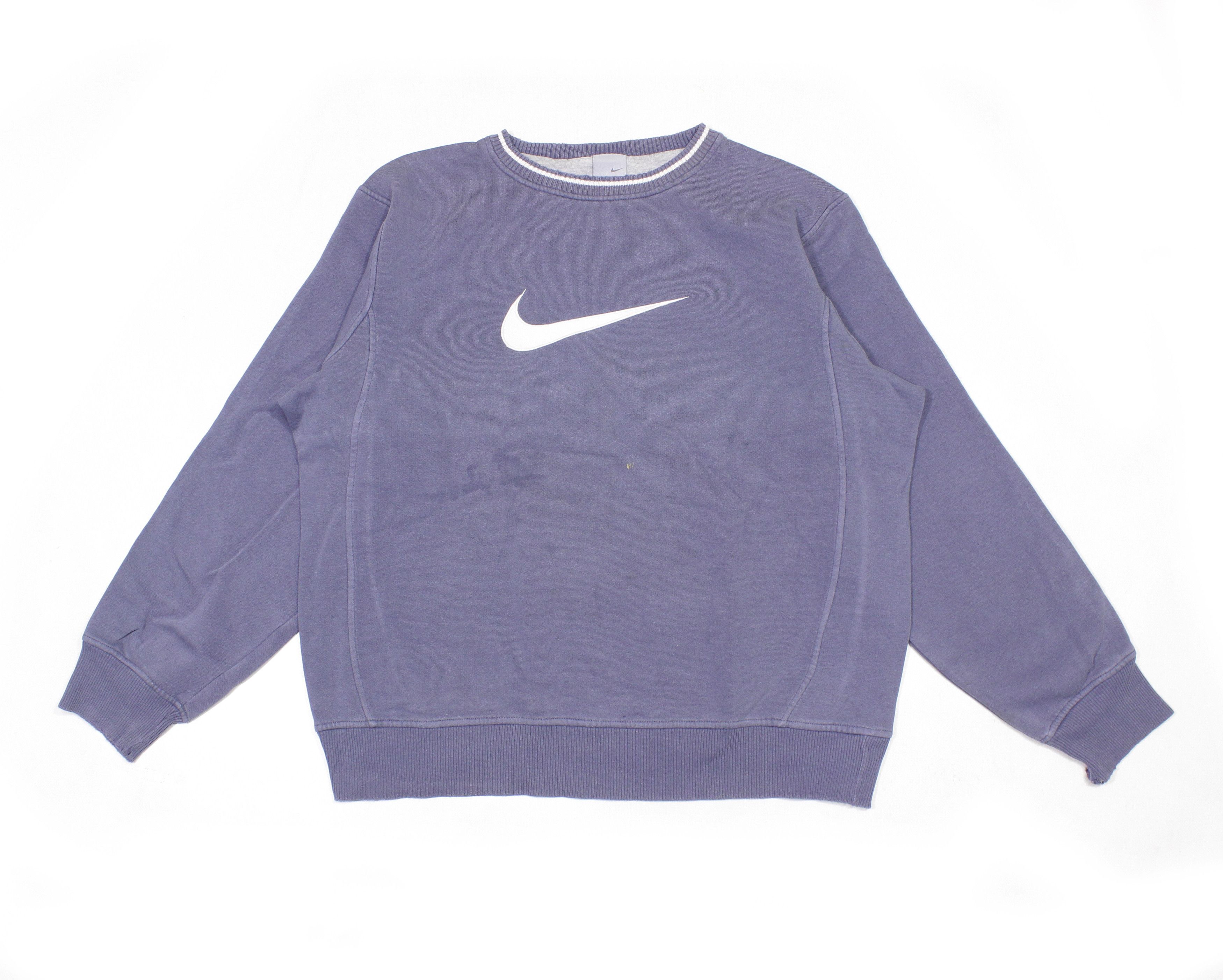 Nike 90S Big Swoosh Distressed Sweatshirt Size US M / EU 48-50 / 2 - 1 Thumbnail