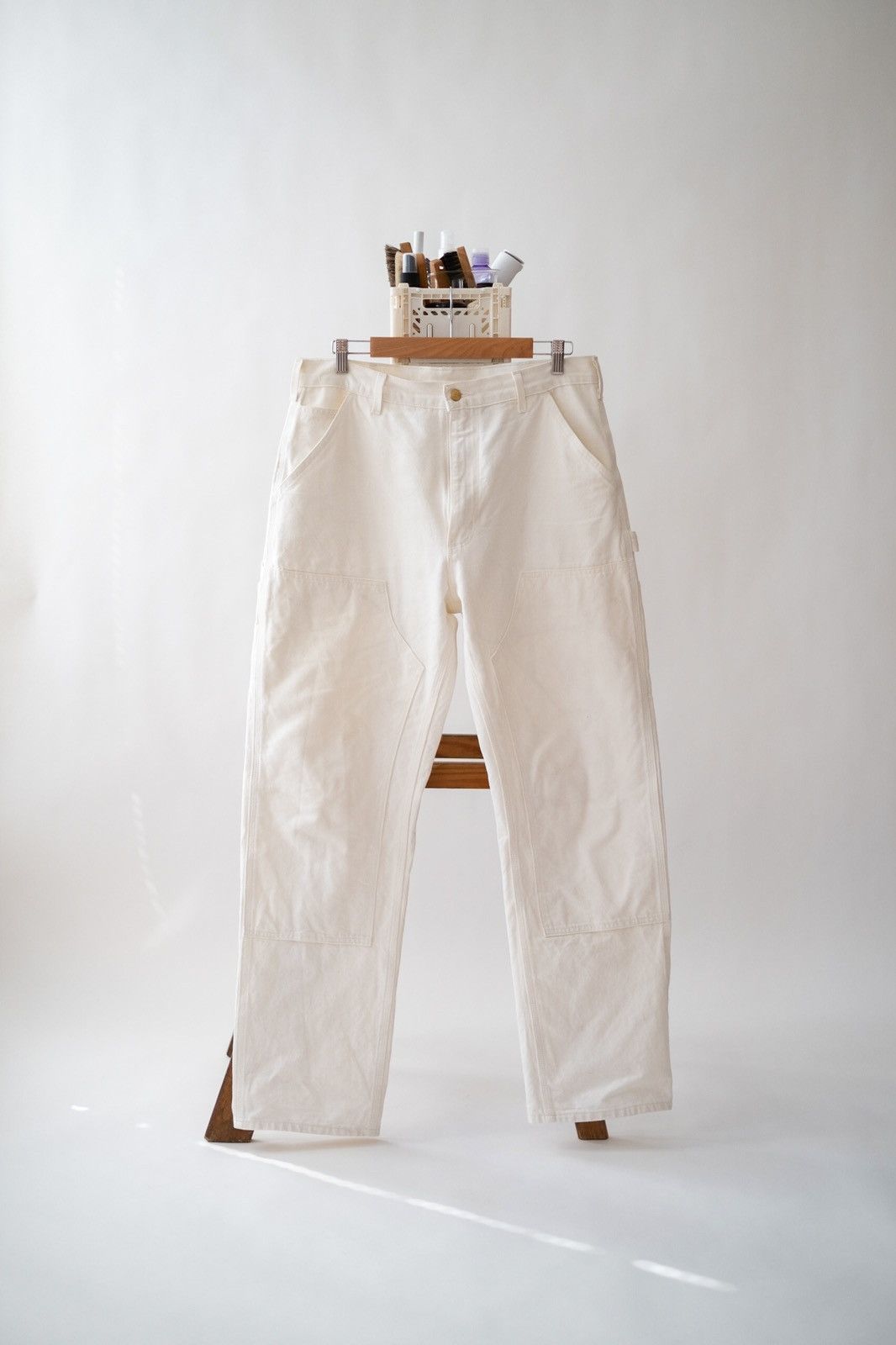 Carhartt B04 NAT Natural Drill Double Knee Pants 34x32 | Grailed