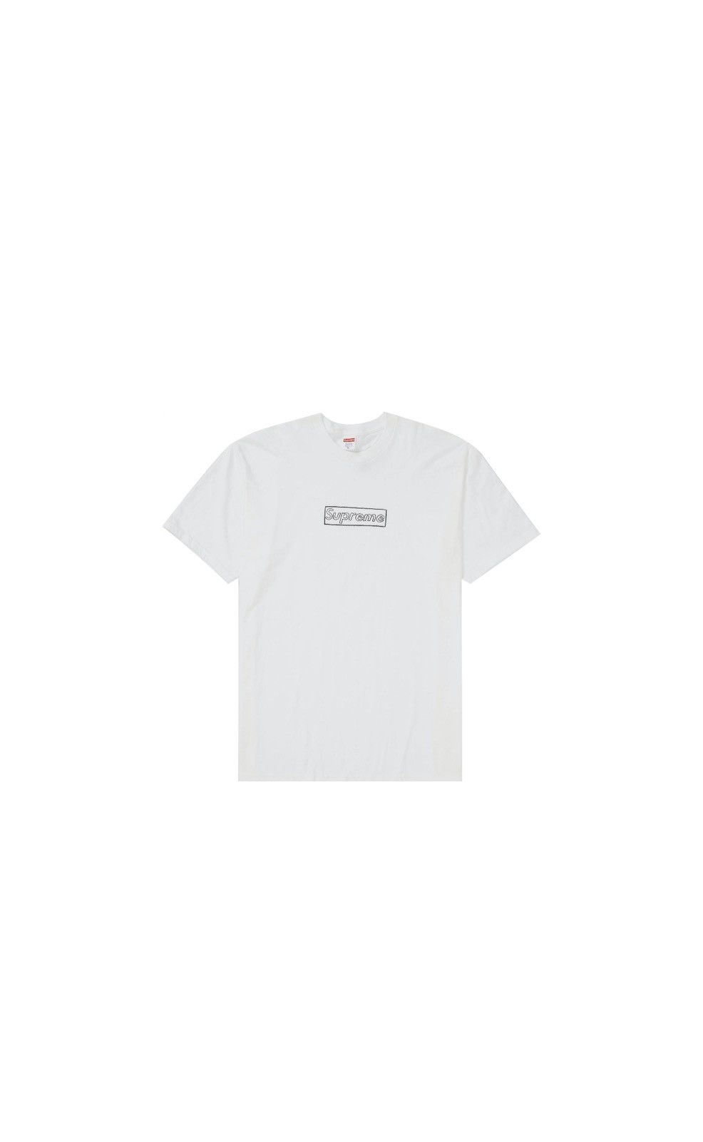 Kaws × Supreme Supreme Kaws Chalk Logo Box Logo Tee White | Grailed