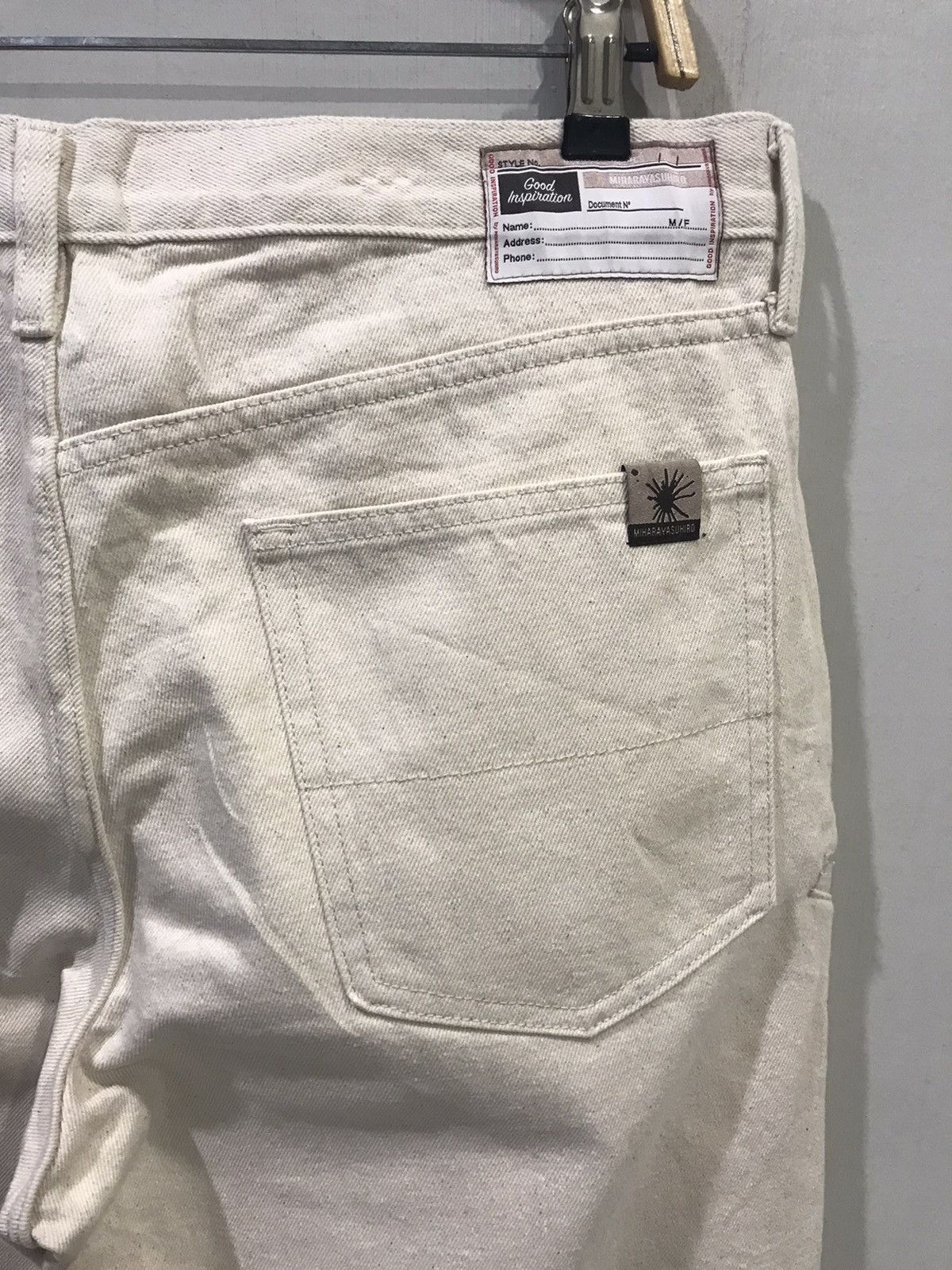 Designer × Japanese Brand × Maison MIHARA YASUHIRO MIHARAYASUHIRO X GU White Denim Size US 34 / EU 50 - 7 Thumbnail