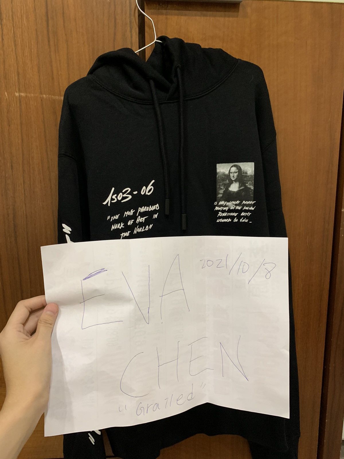 OFF-WHITE Mona Lisa Zipped Hoodie Black