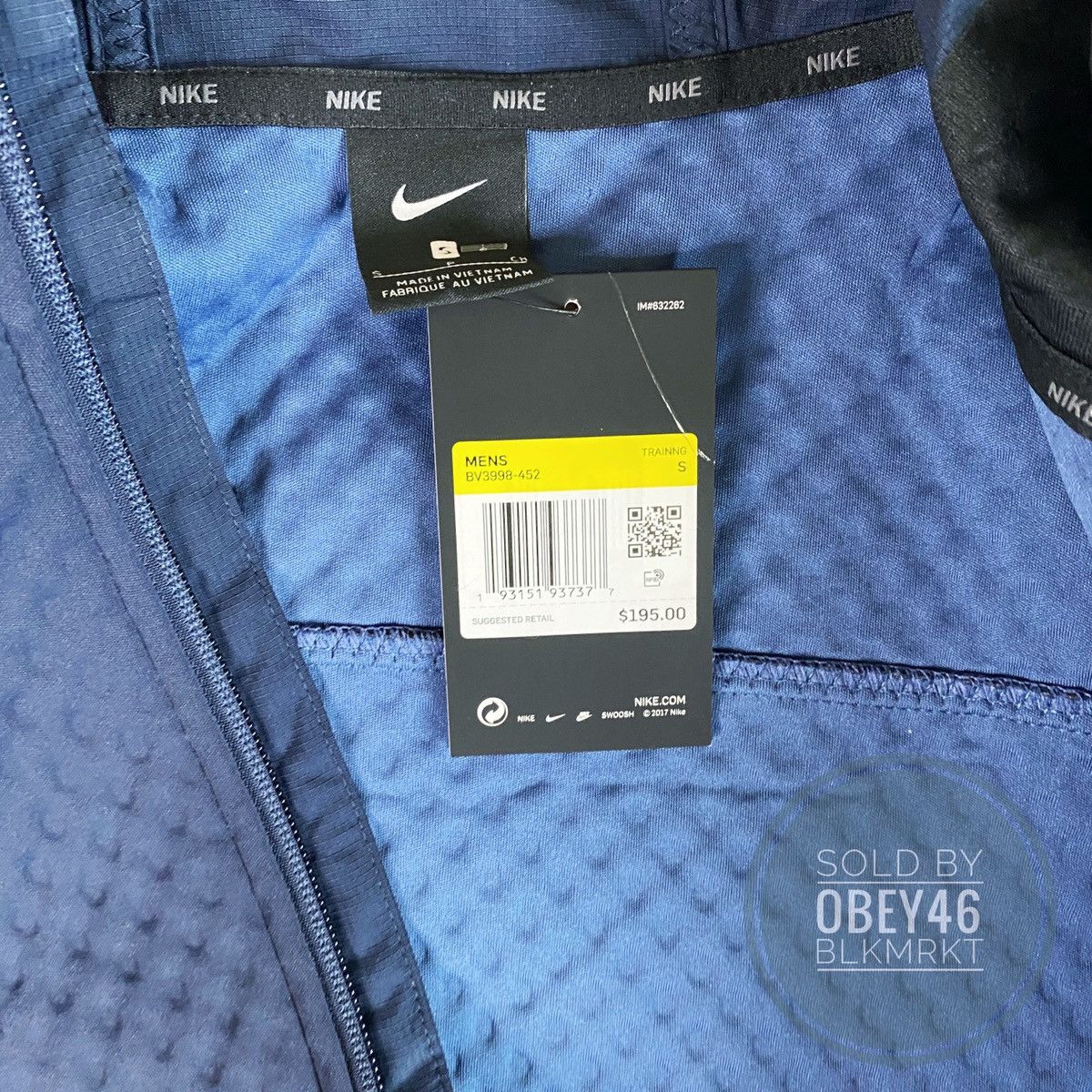 Nike Nike Therma Navy Blue Training Running Jacket Size US S / EU 44-46 / 1 - 2 Thumbnail