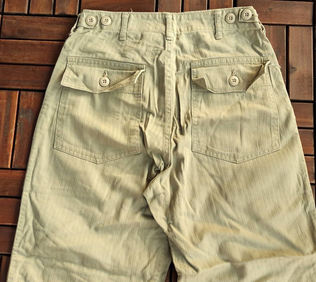 Vintage Vintage HOUSTON INC Herringbone Twill Hbt Trouser Pants Size US 29 - 5 Thumbnail