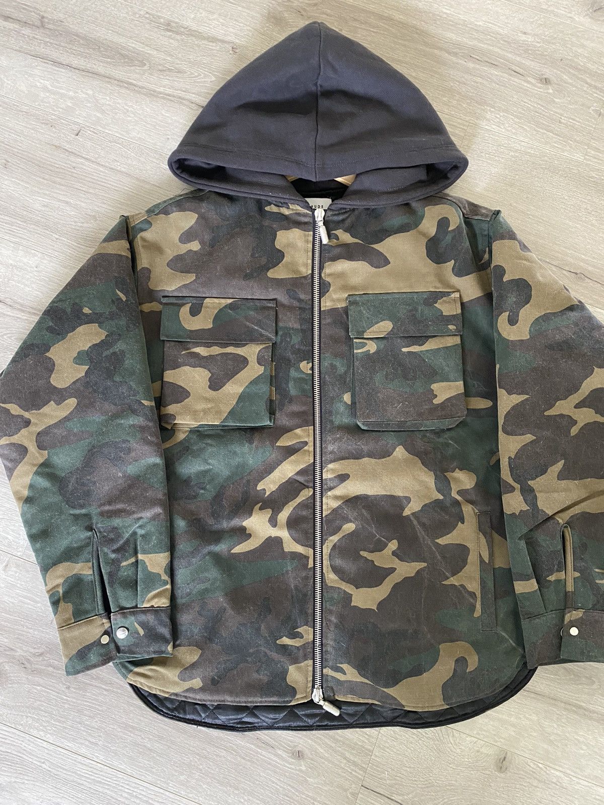 Rhude Rhude Camo Hooded Quilted Jacket | Grailed