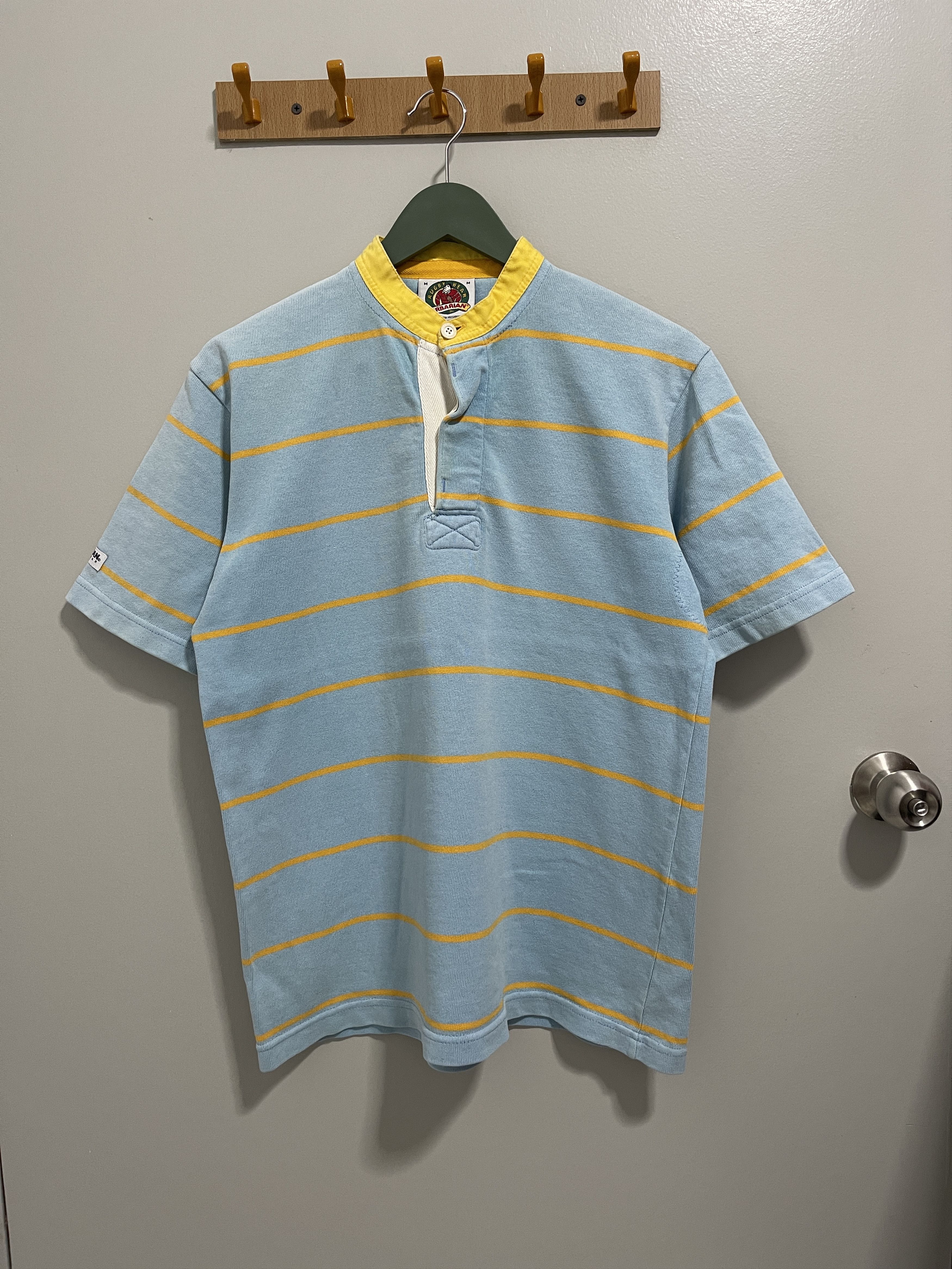 VINTAGE BARBARIAN RUGBY WEAR STRIPED TSHIRT