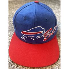 Vintage Buffalo Bills Snap Back Hat New Era Spell Out Script 90's