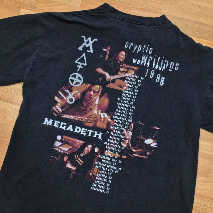 Giant Vintage 1997 Megadeth Cryptic Writings World Tour Shirt 90s Grailed