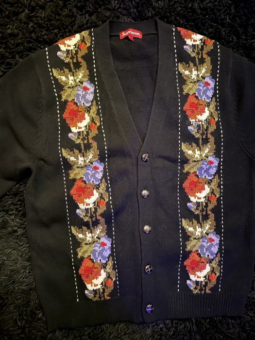 Supreme Floral Stripe Cardigan | Grailed