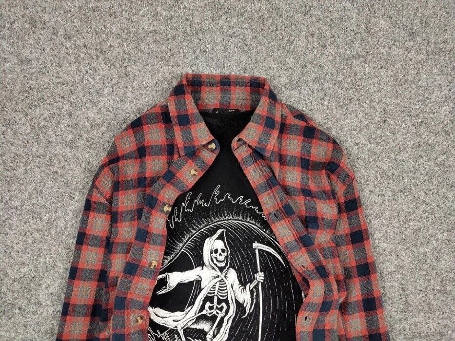 Flannel Vintage Flannel Shirt Plaid Checkered Travis Scott Style Size US XL / EU 56 / 4 - 4 Thumbnail