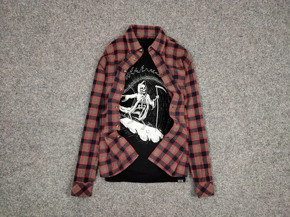 Flannel Vintage Flannel Shirt Plaid Checkered Travis Scott Style Size US XL / EU 56 / 4 - 1 Thumbnail
