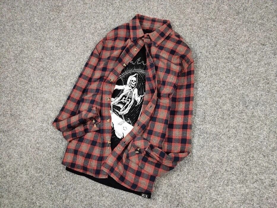 Flannel Vintage Flannel Shirt Plaid Checkered Travis Scott Style Size US XL / EU 56 / 4 - 9 Thumbnail