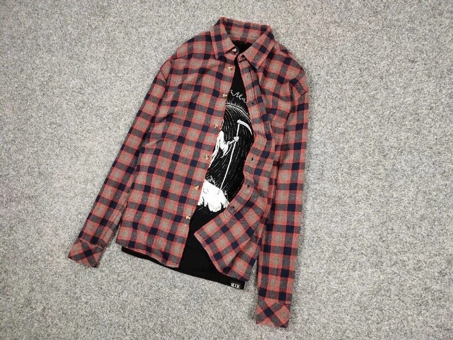 Flannel Vintage Flannel Shirt Plaid Checkered Travis Scott Style Size US XL / EU 56 / 4 - 7 Thumbnail