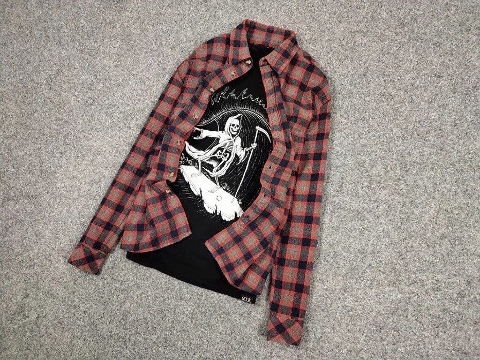 Flannel Vintage Flannel Shirt Plaid Checkered Travis Scott Style Size US XL / EU 56 / 4 - 3 Thumbnail