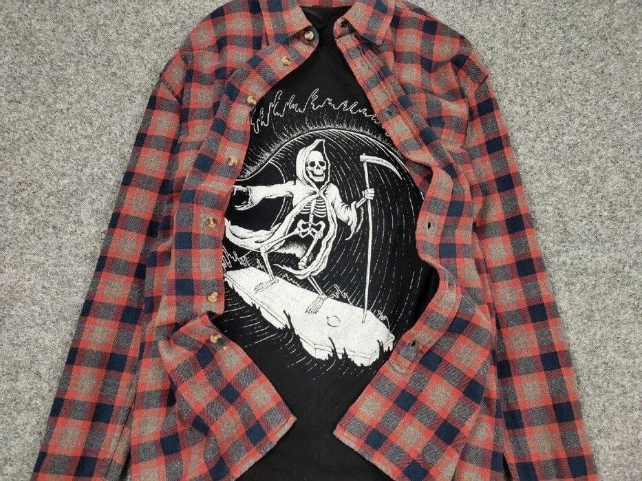 Flannel Vintage Flannel Shirt Plaid Checkered Travis Scott Style Size US XL / EU 56 / 4 - 6 Thumbnail