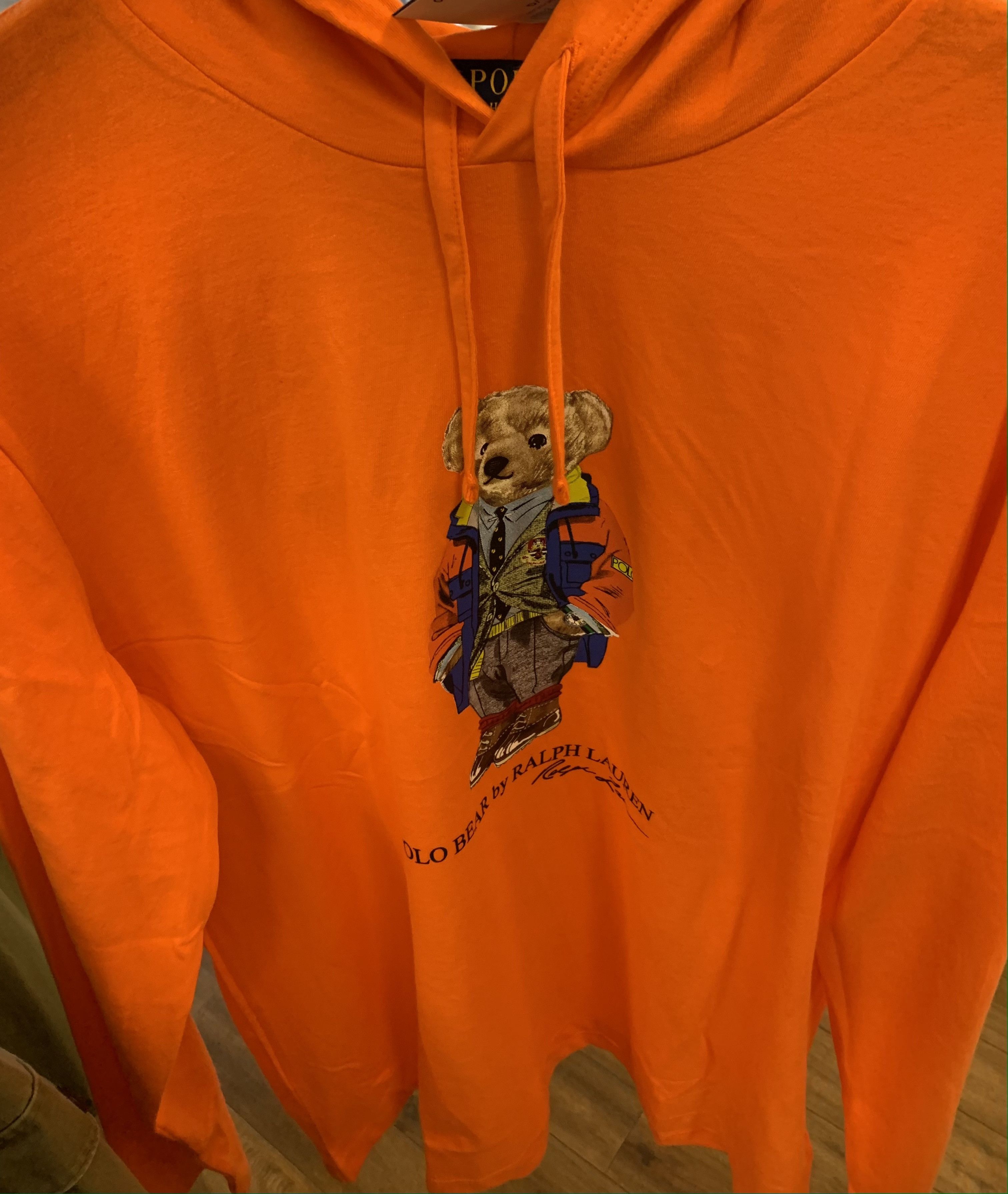 POLO BEAR HOODIE LIFEBOAT ORANGE