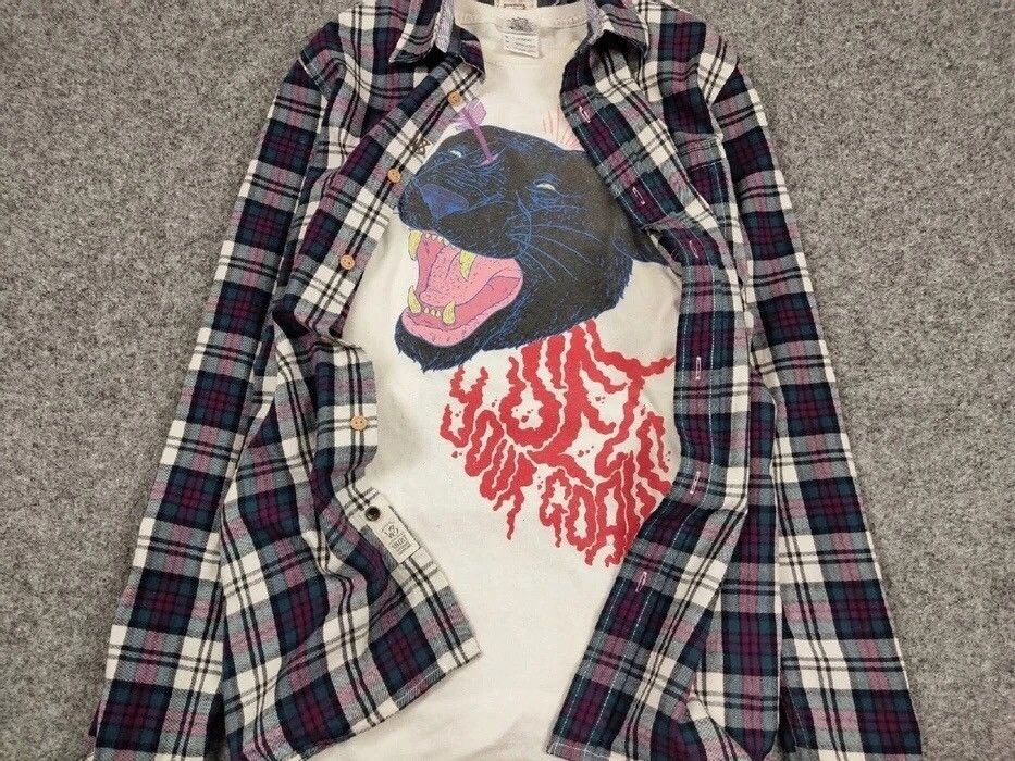 Flannel Vintage Flannel Shirt Travis Scott Style Size US S / EU 44-46 / 1 - 6 Thumbnail