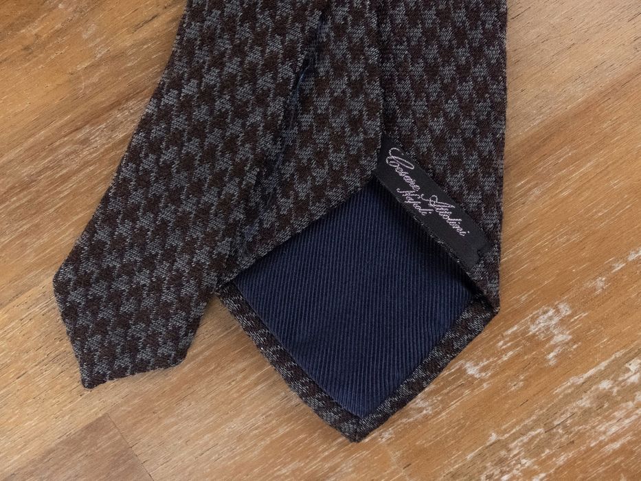 Cesare Attolini CESARE ATTOLINI Napoli houndstooth motif wool silk mix ...