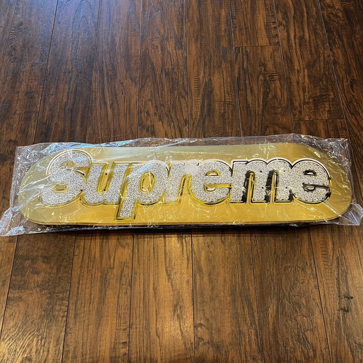Supreme Supreme Bling Box Logo Deck Gold SS13 | Grailed