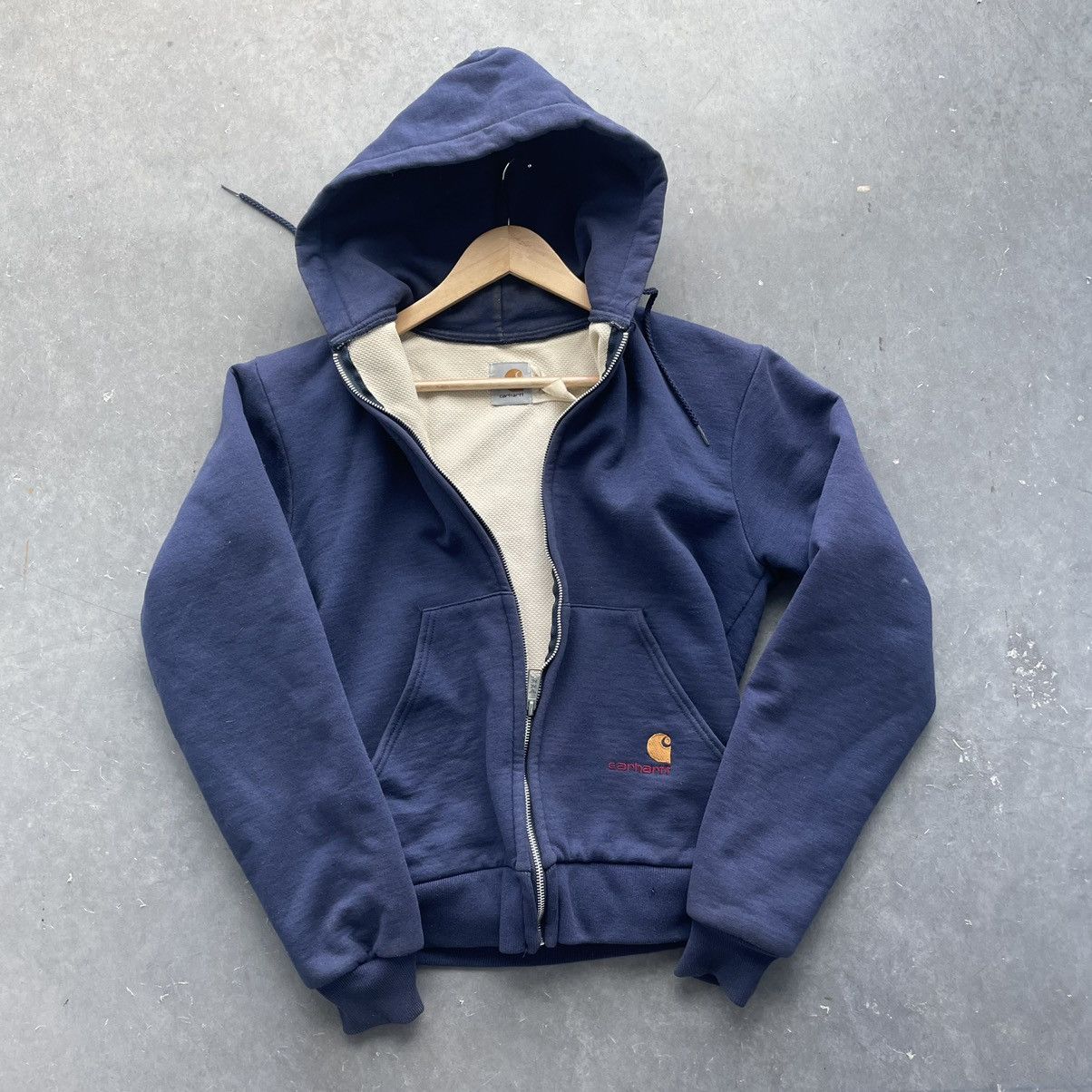 Carhartt × Vintage Vtg 90s Carhartt Sun Faded Thermal Zip Up