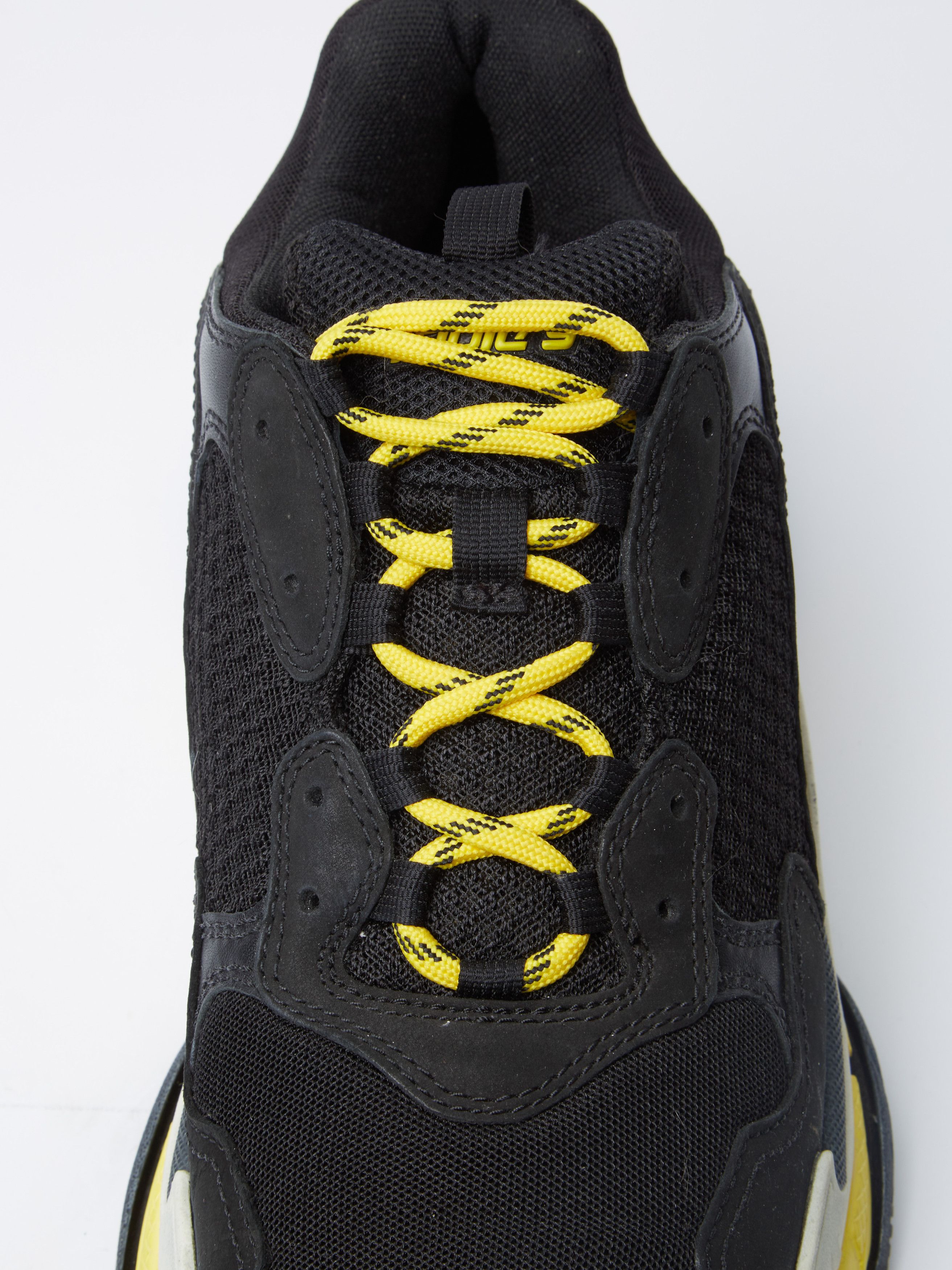 Balenciaga Black White and Yellow Triple S Sneakers Size US 11 / EU 44 - 6 Thumbnail
