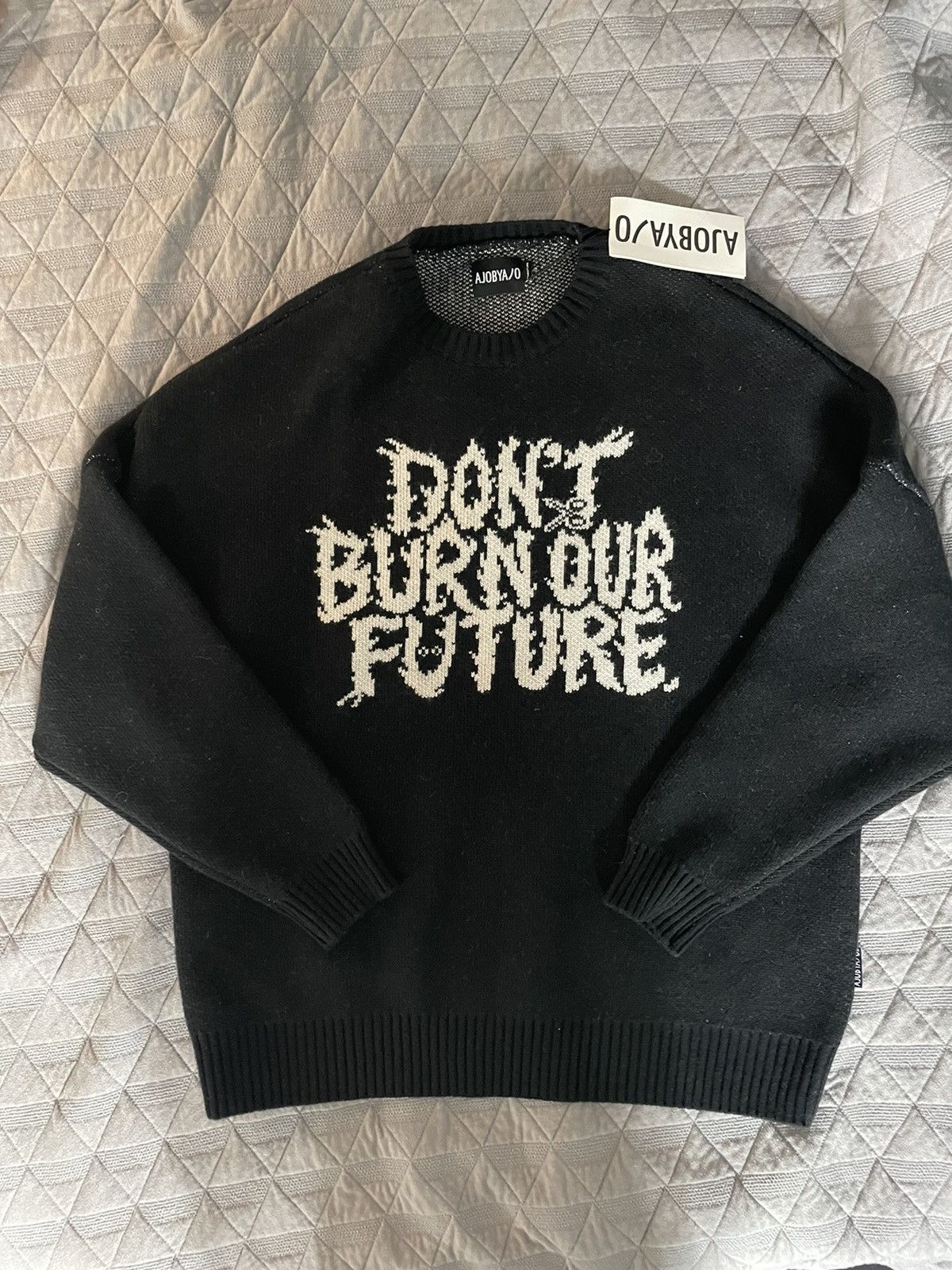 Japanese Brand Ajobyajo “dont Burn Our Future” Sweater Grailed