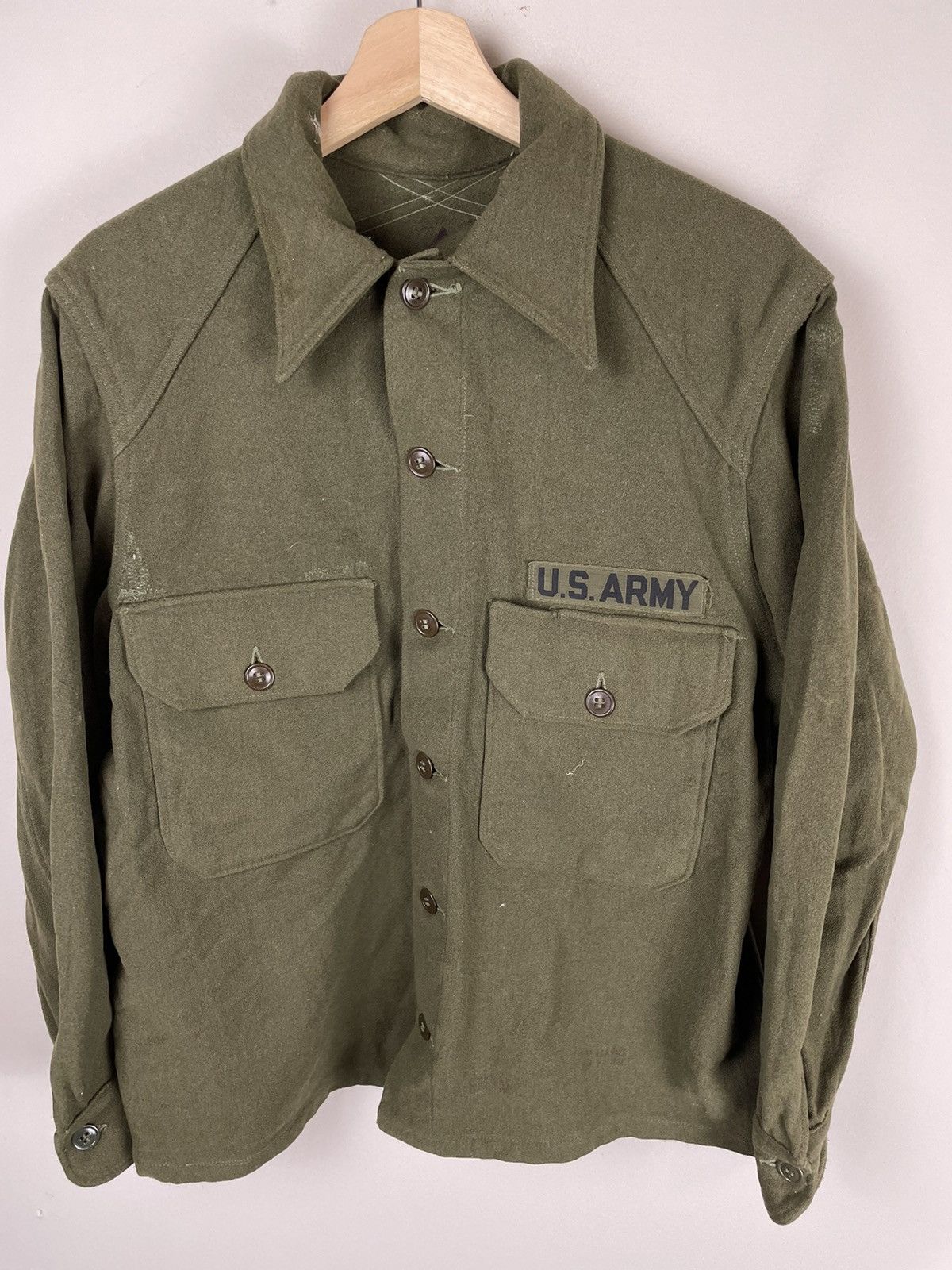Vintage Vintage WWII Wool US Army Field Shirt Size US M / EU 48-50 / 2 - 1 Thumbnail