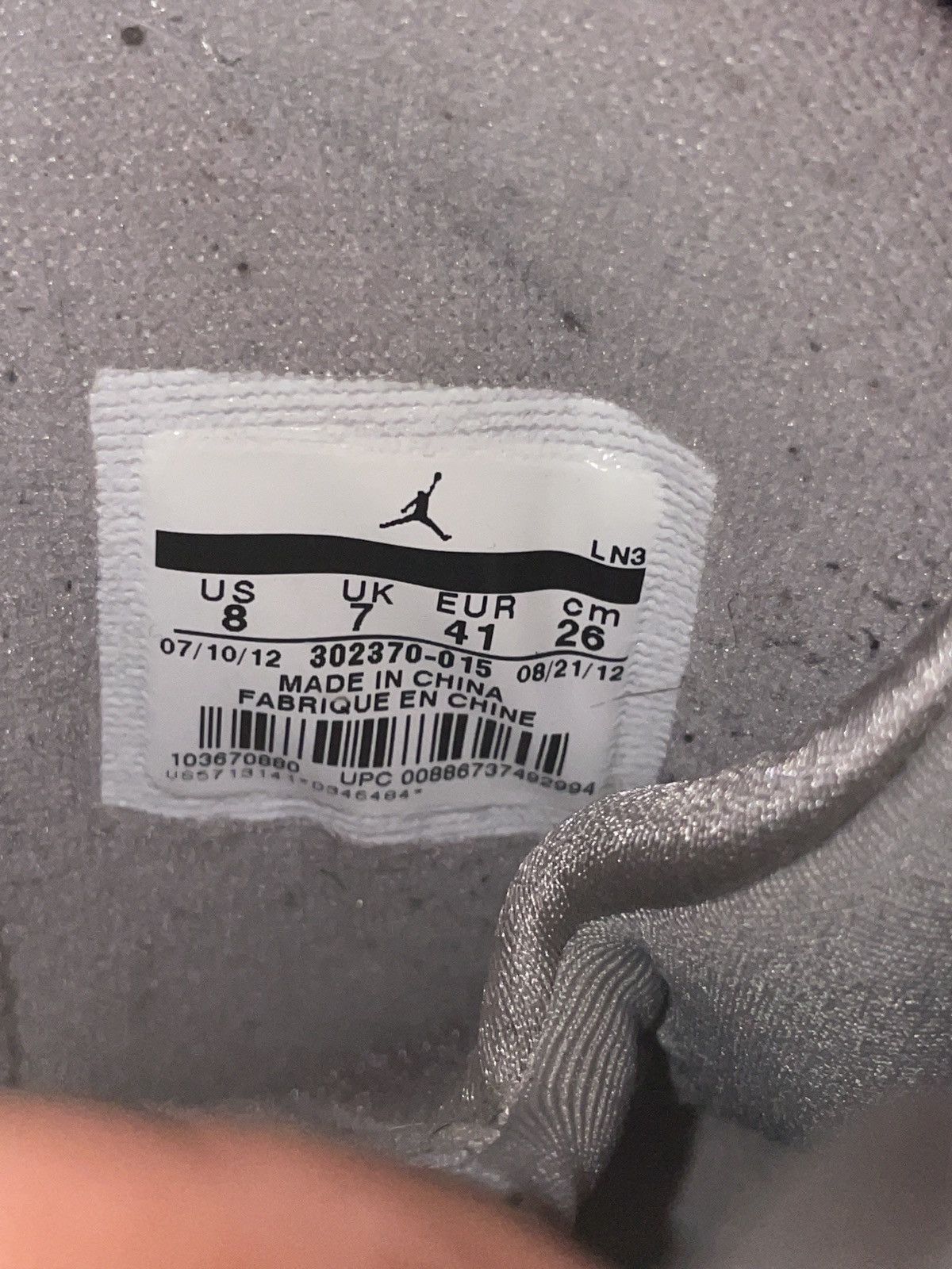 Jordan Brand Air Jordan 9 Retro 2012 Cool Grey 2012 Size US 8 / EU 41 - 6 Thumbnail