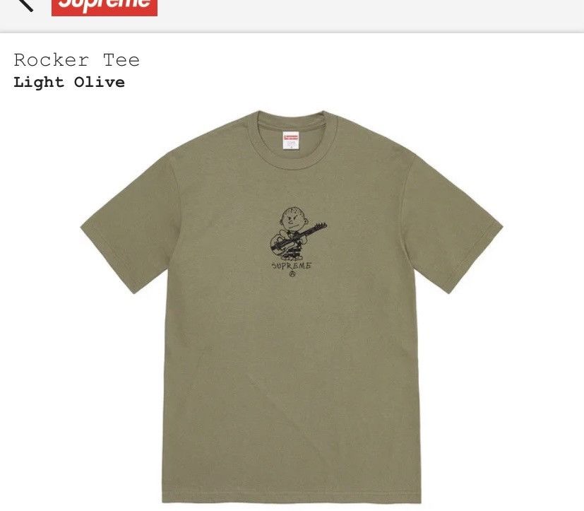 Supreme Supreme Rocker Tee Olive Size XL | Grailed