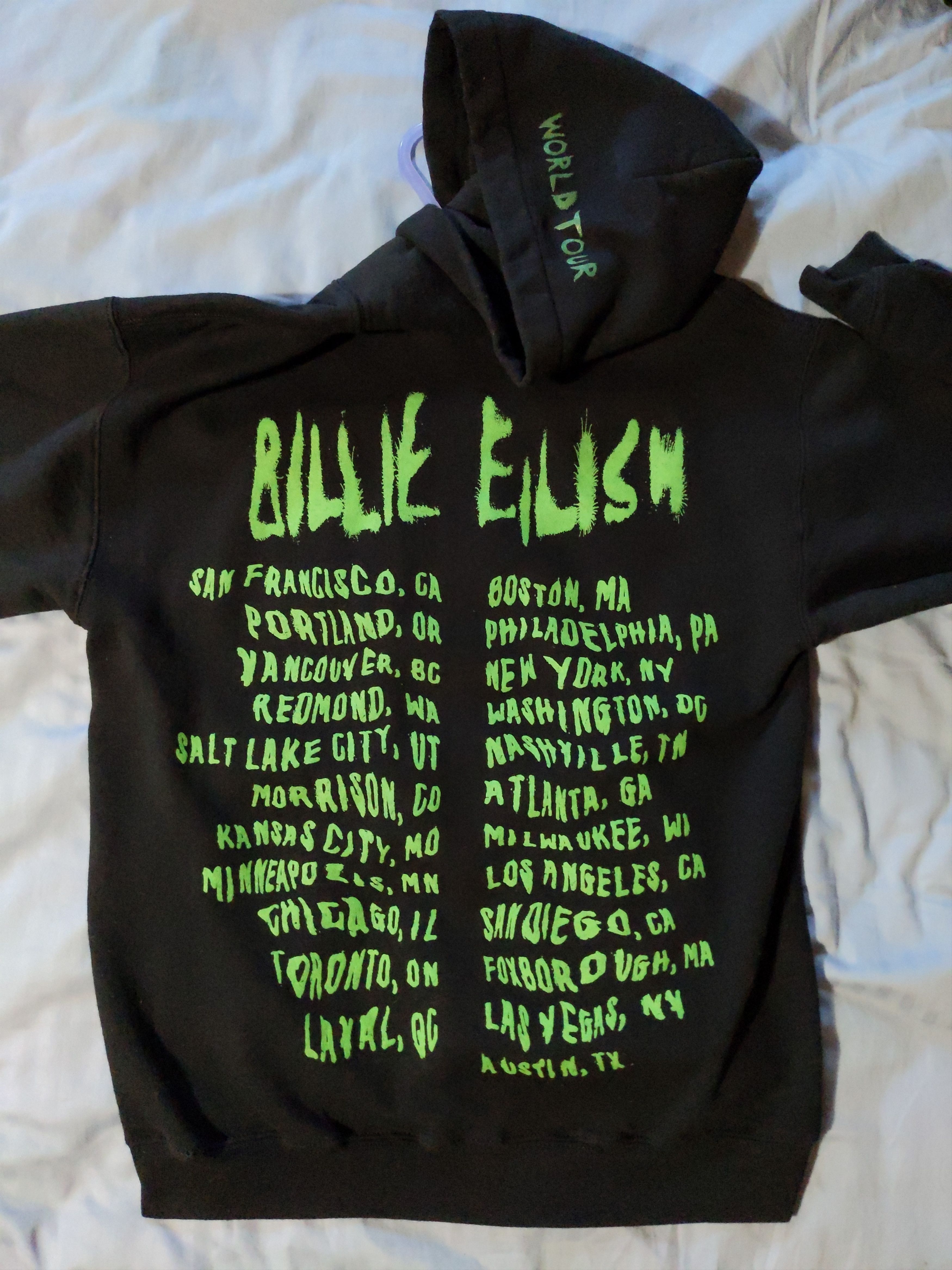 Billie eilish best sale world tour hoodie